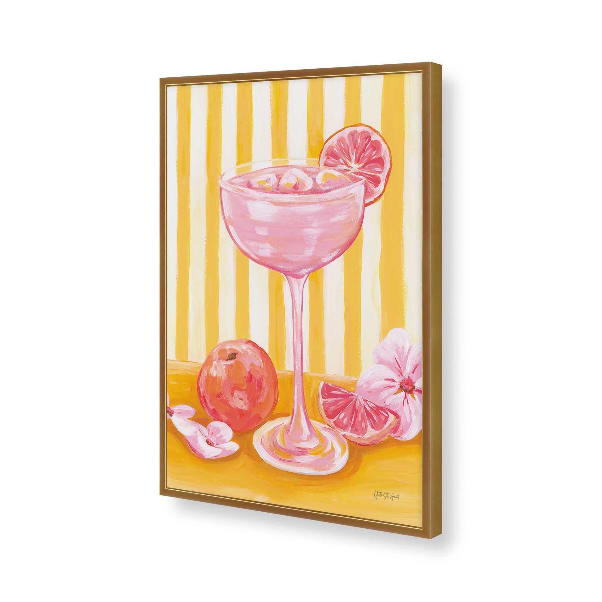 [Color:Polished Gold], Picture of art in a Polished Gold frame of the corner
