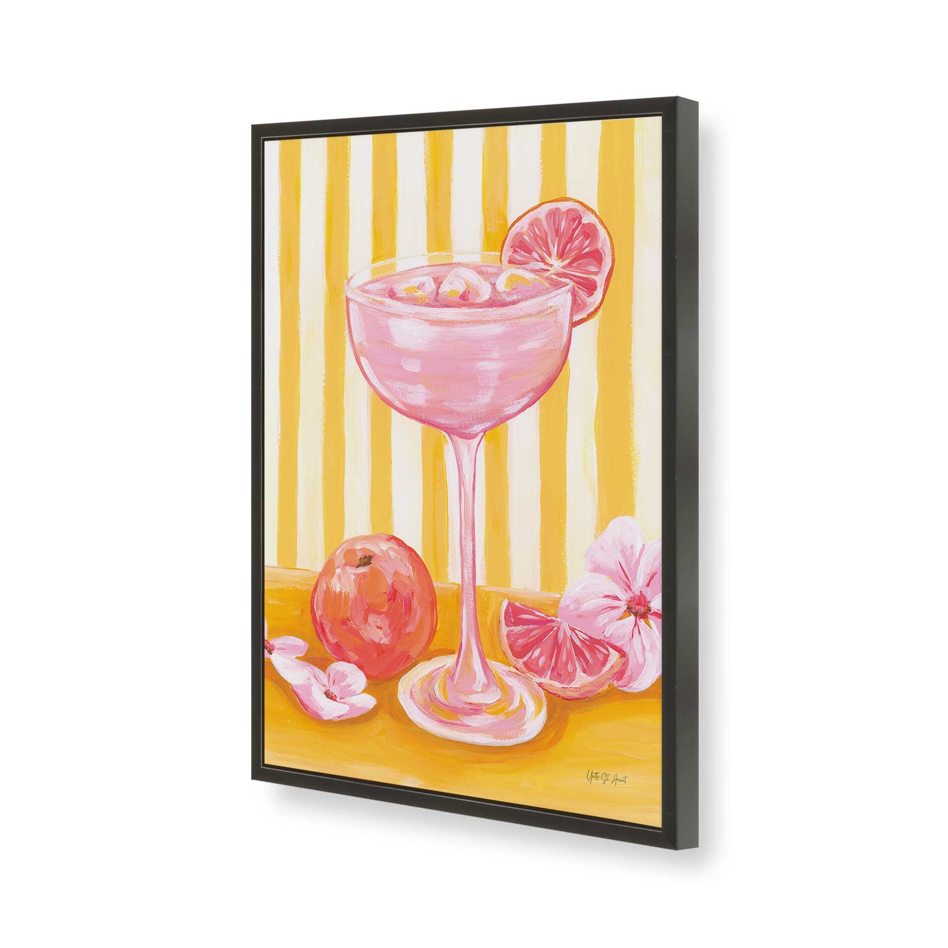 [Color:Satin Black], Picture of art in a Satin Black frame of the corner