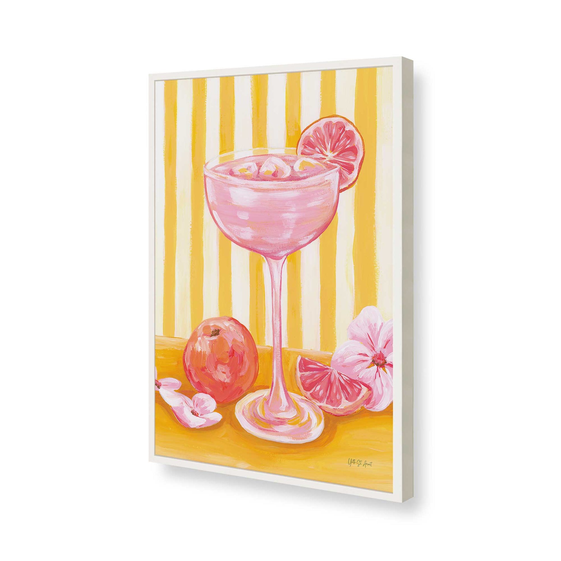 [Color:Opaque White], Picture of art in a Opaque White frame of the corner