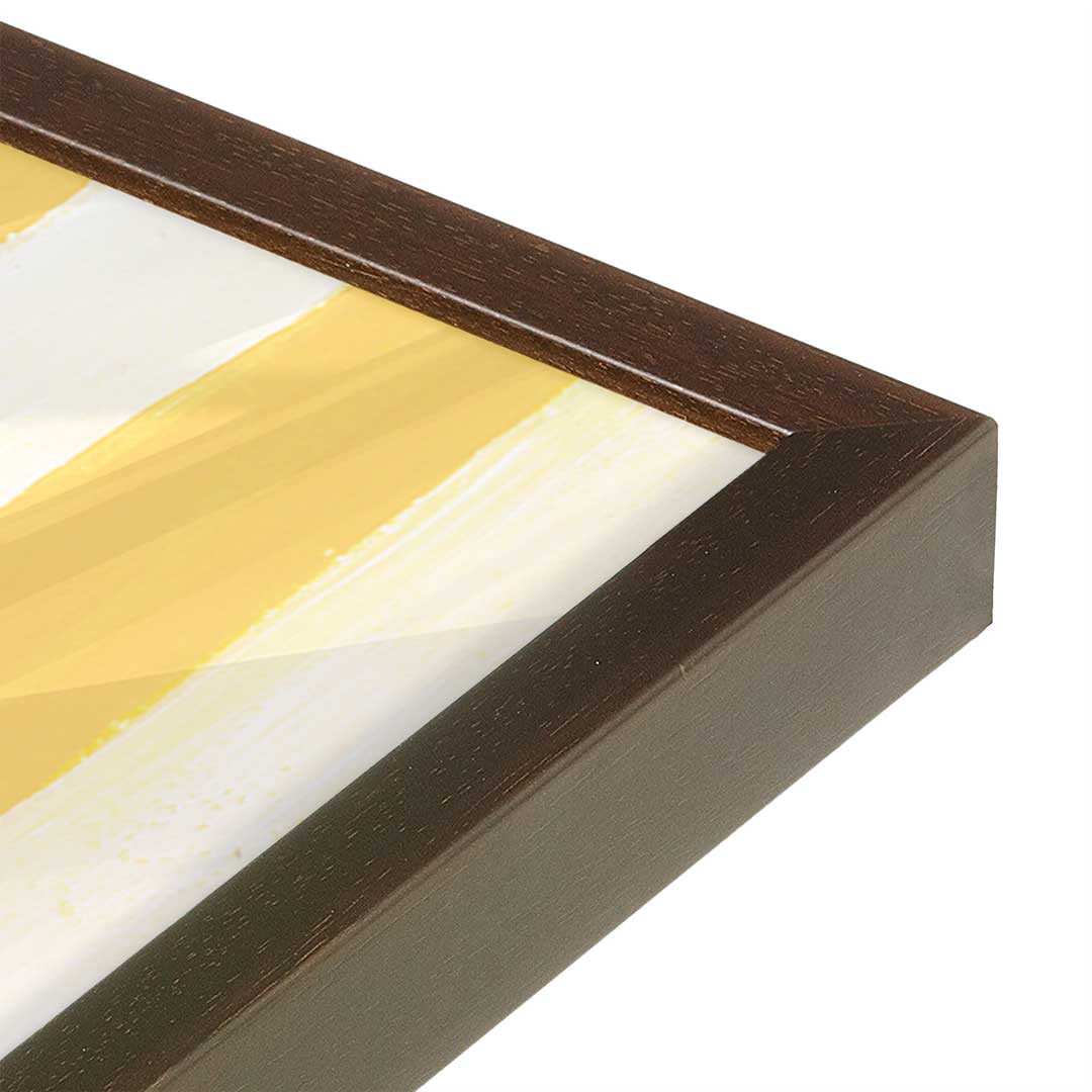 [Color:Brown], Picture of art in a Brown frame at an angle