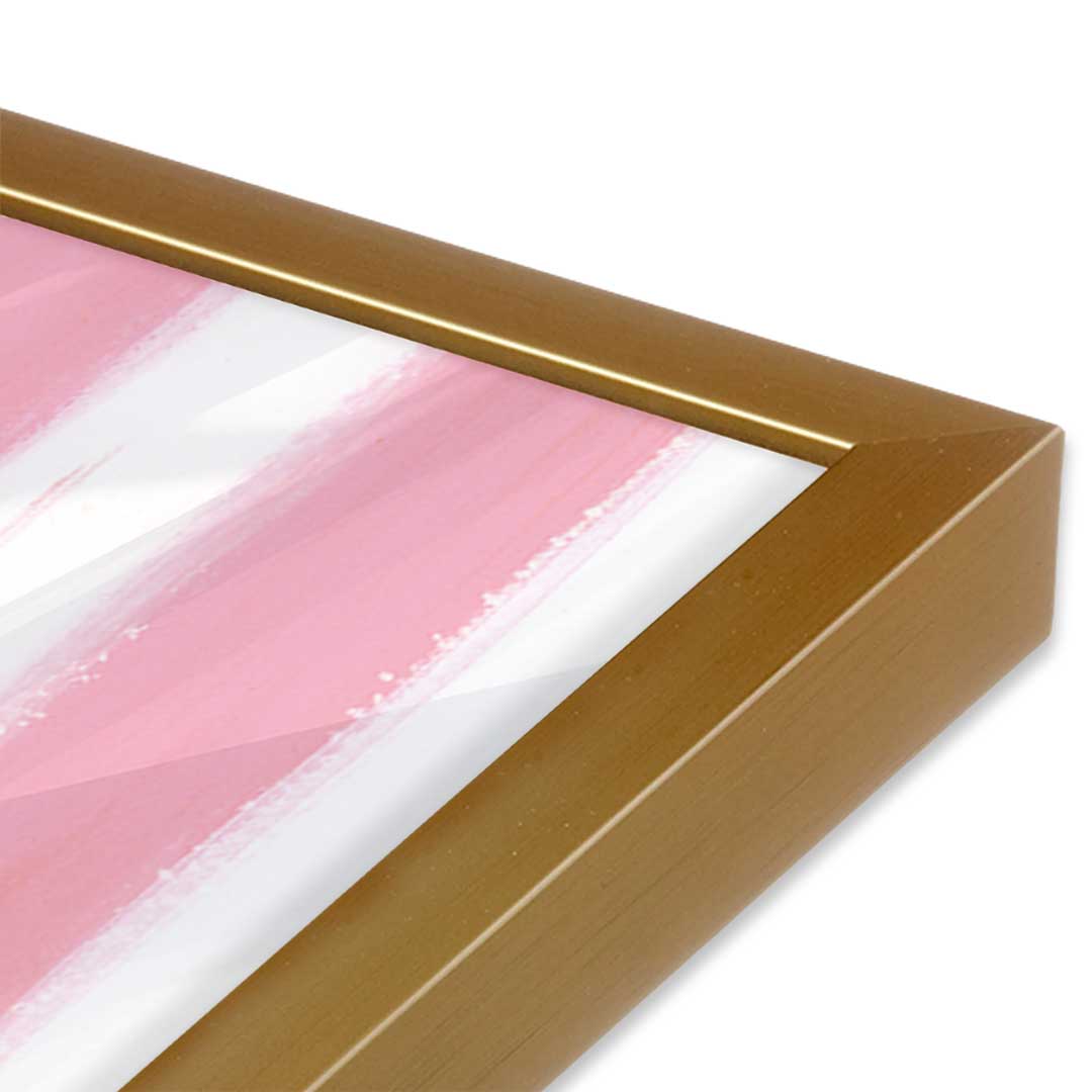 [Color:Polished Gold], Picture of art in a Polished Gold frame at an angle