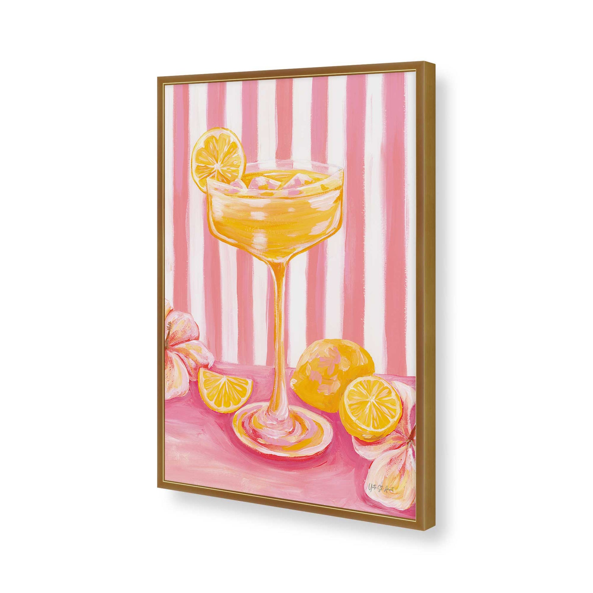 [Color:Polished Gold], Picture of art in a Polished Gold frame of the corner