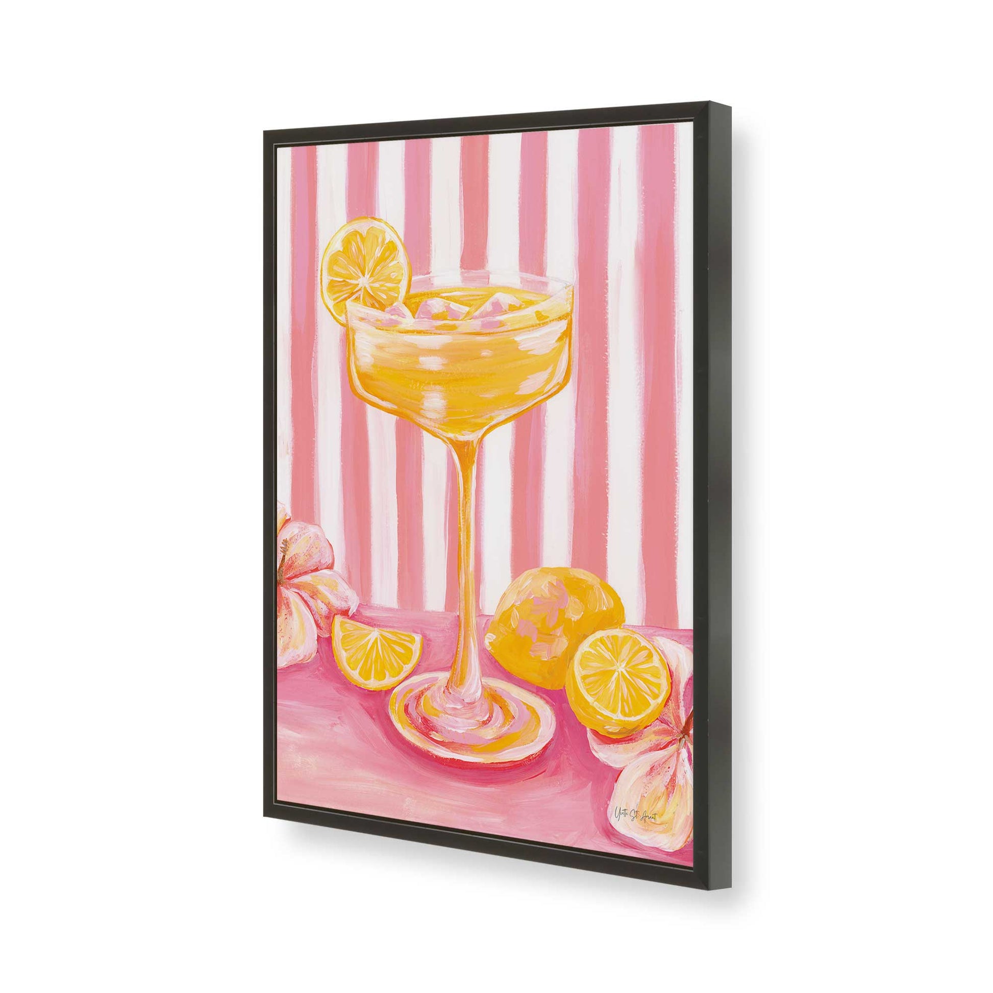 [Color:Satin Black], Picture of art in a Satin Black frame of the corner