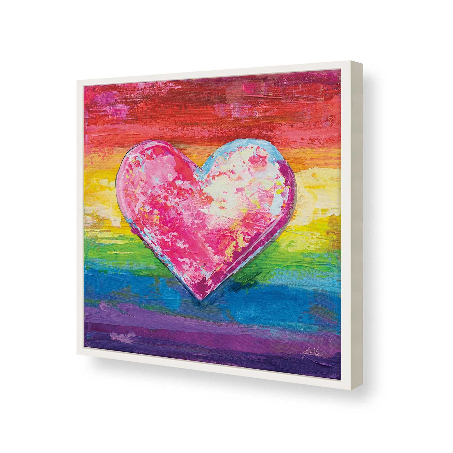 [Color:Opaque White], Picture of art in a Opaque White frame of the corner