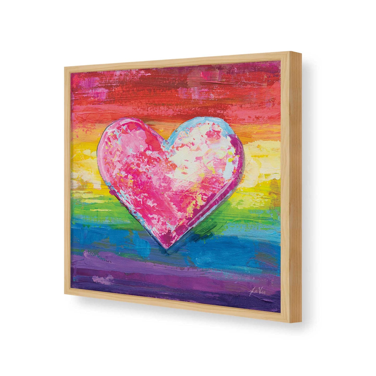 [Color:American Maple], Picture of art in a American Maple frame of the corner