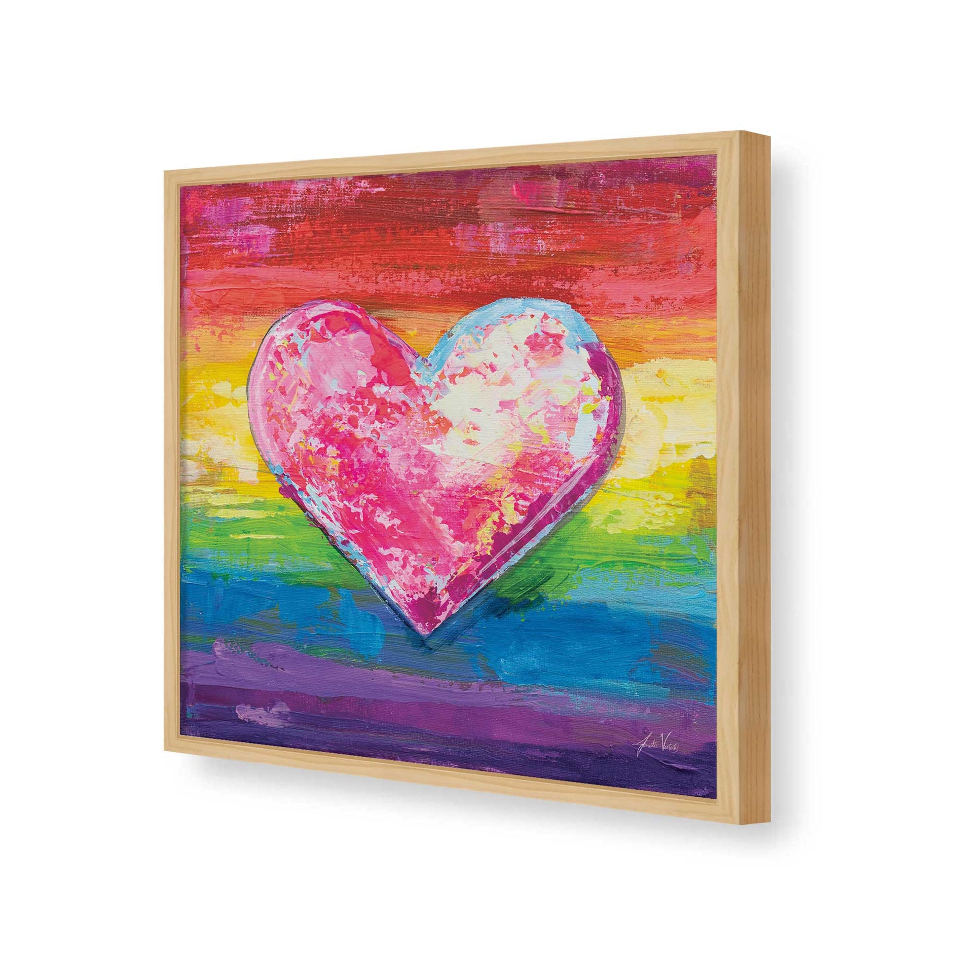 [Color:American Maple], Picture of art in a American Maple frame of the corner