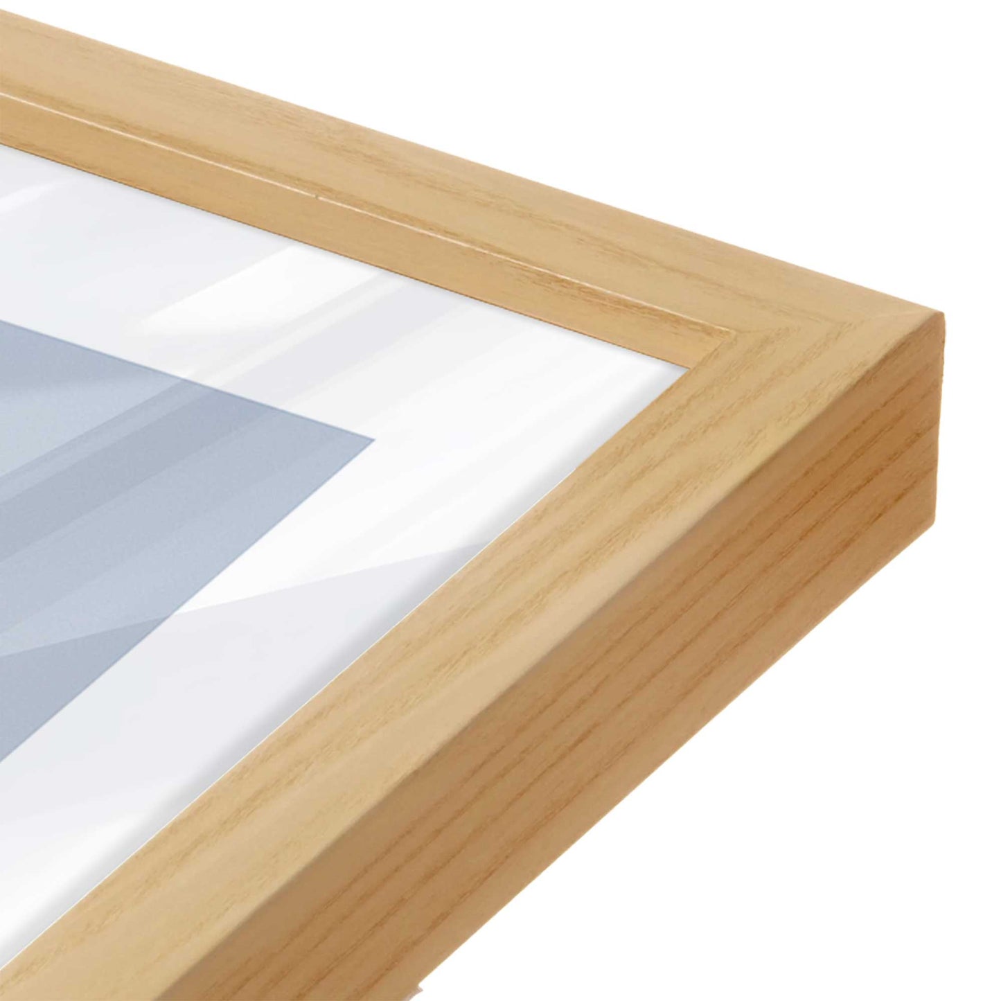 [Color:American Maple], Picture of art in a American Maple frame at an angle
