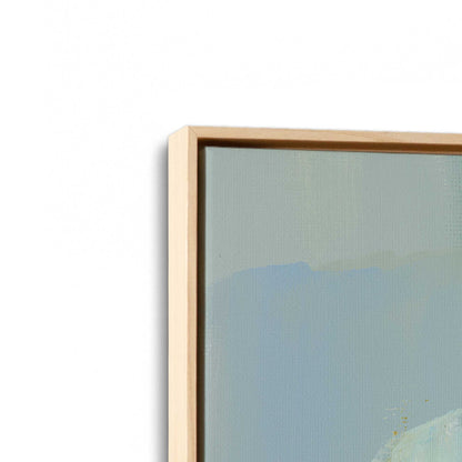 [Color:American Maple], Picture of art in a American Maple frame at an angle