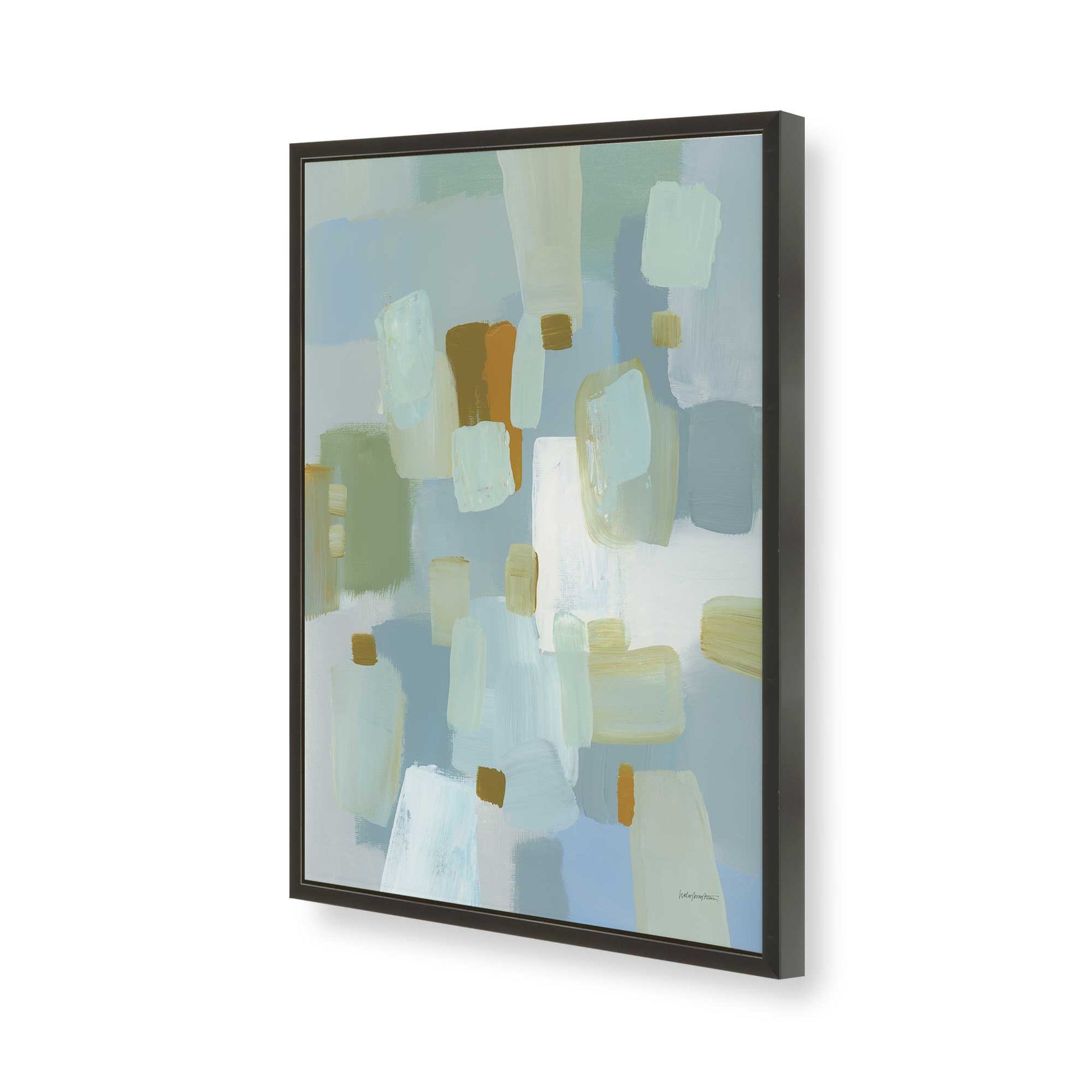 [Color:Satin Black], Picture of art in a Satin Black frame of the corner