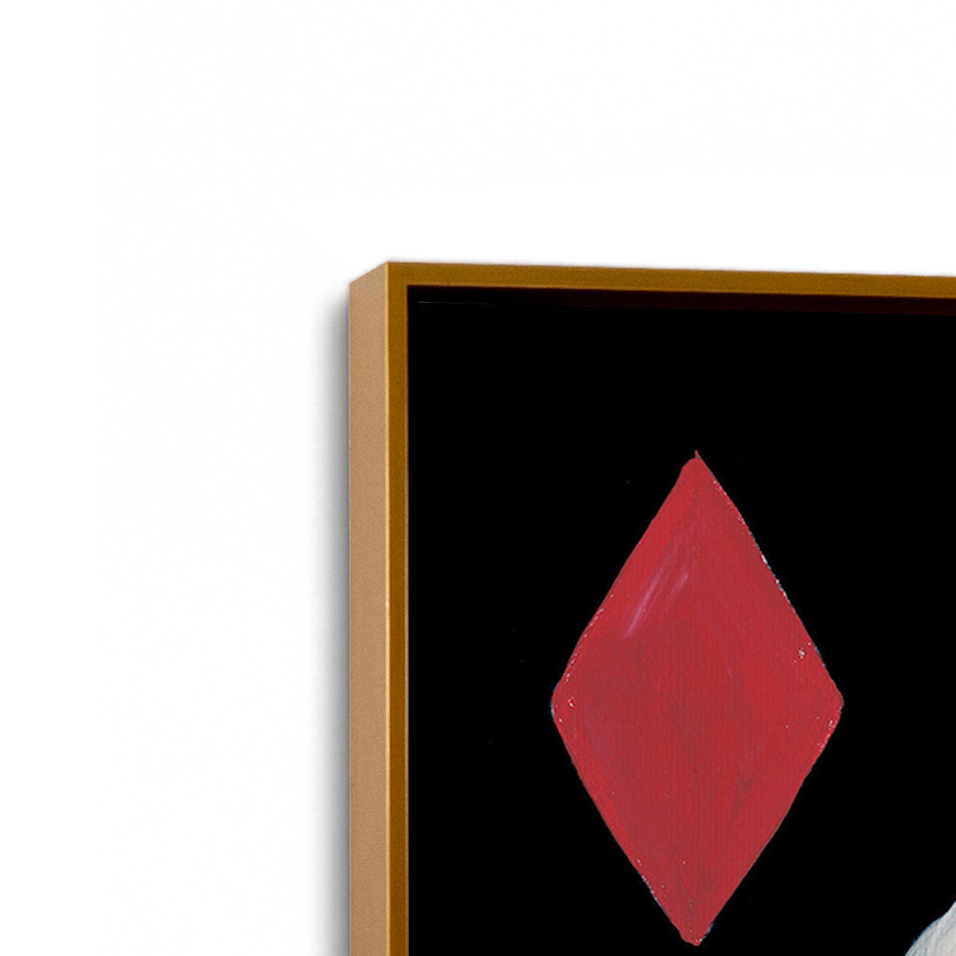 [Color:Polished Gold], Picture of art in a Polished Gold frame at an angle