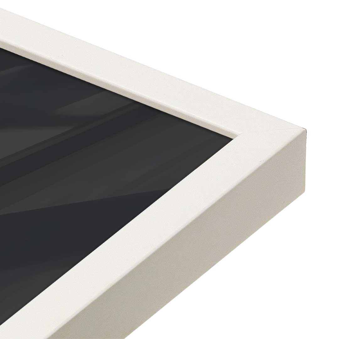 [Color:Opaque White], Picture of art in a Opaque White frame at an angle