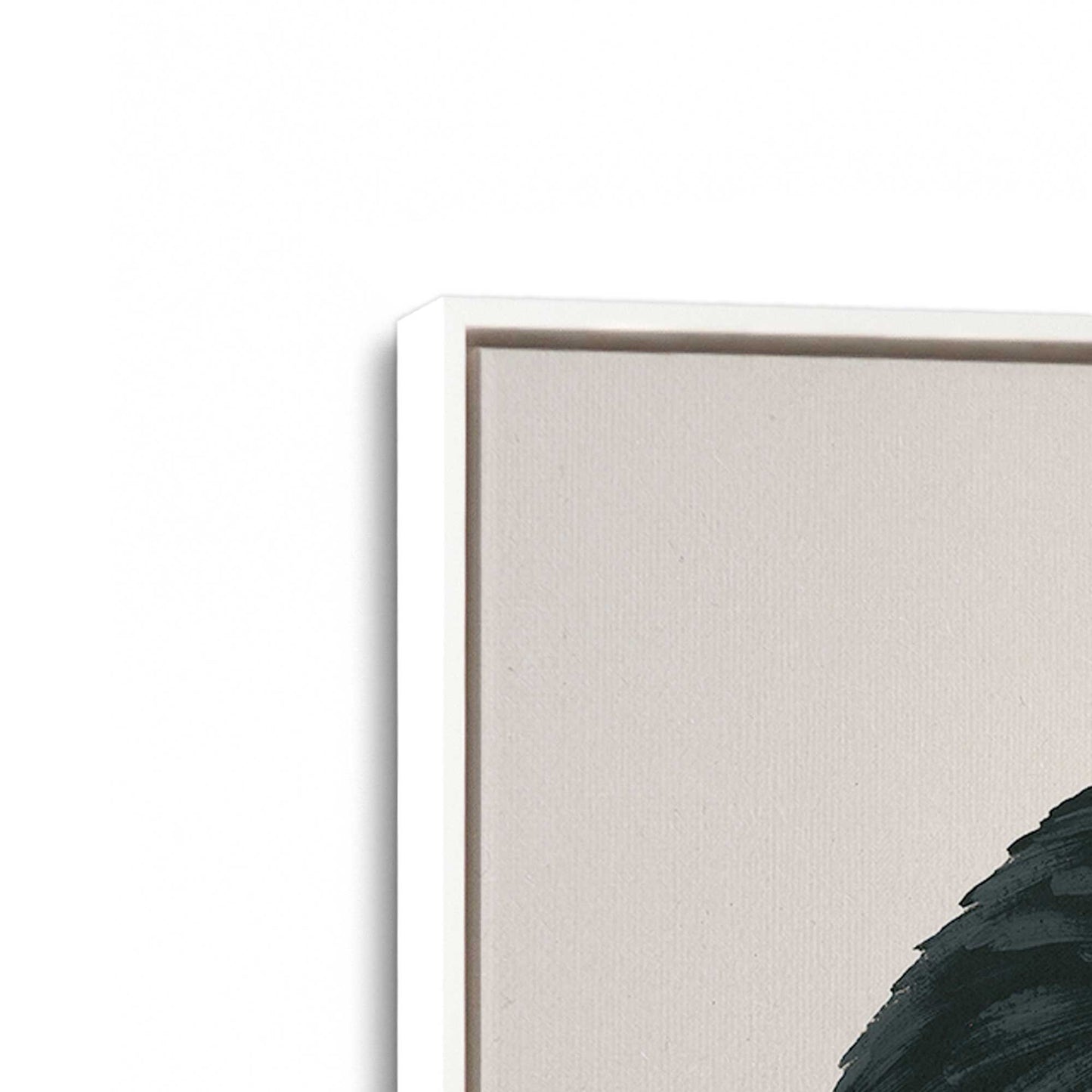 [Color:Opaque White], Picture of art in a White frame at an angle