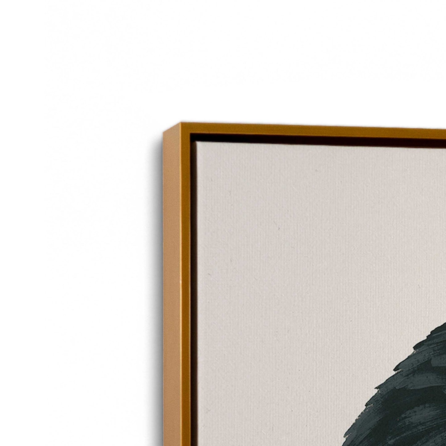 [Color:Polished Gold], Picture of art in a Polished Gold frame at an angle