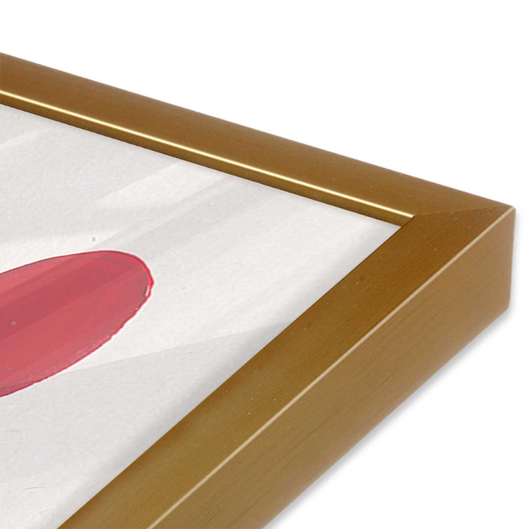 [Color:Polished Gold], Picture of art in a Polished Gold frame at an angle