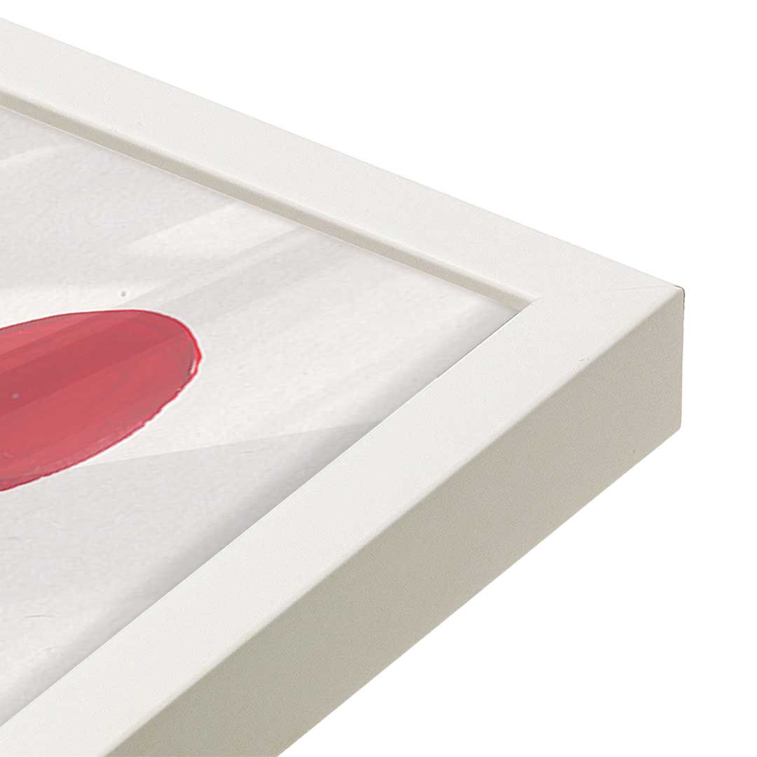 [Color:Opaque White], Picture of art in a Opaque White frame at an angle
