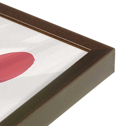[Color:Brown], Picture of art in a Brown frame at an angle