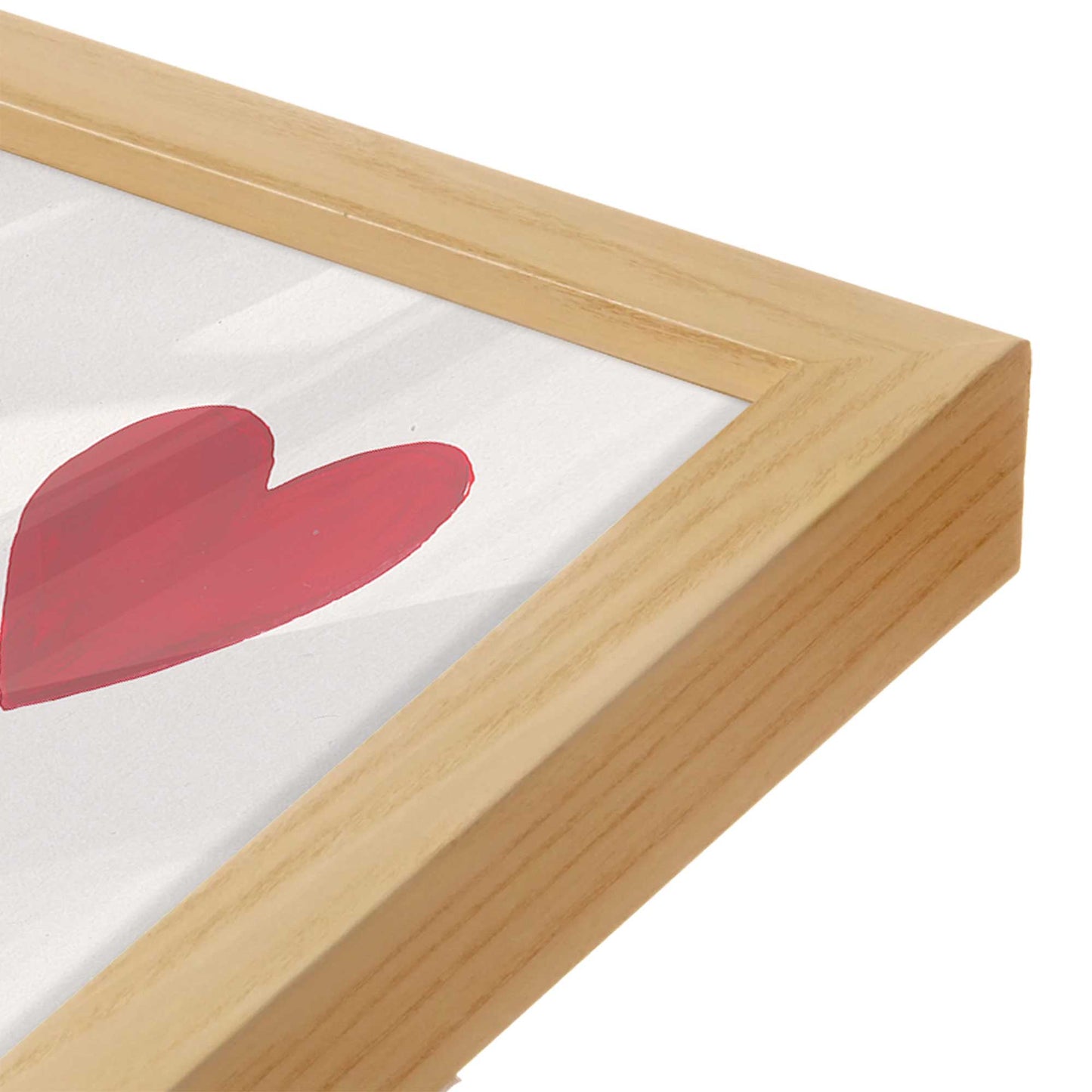 [Color:American Maple], Picture of art in a American Maple frame at an angle