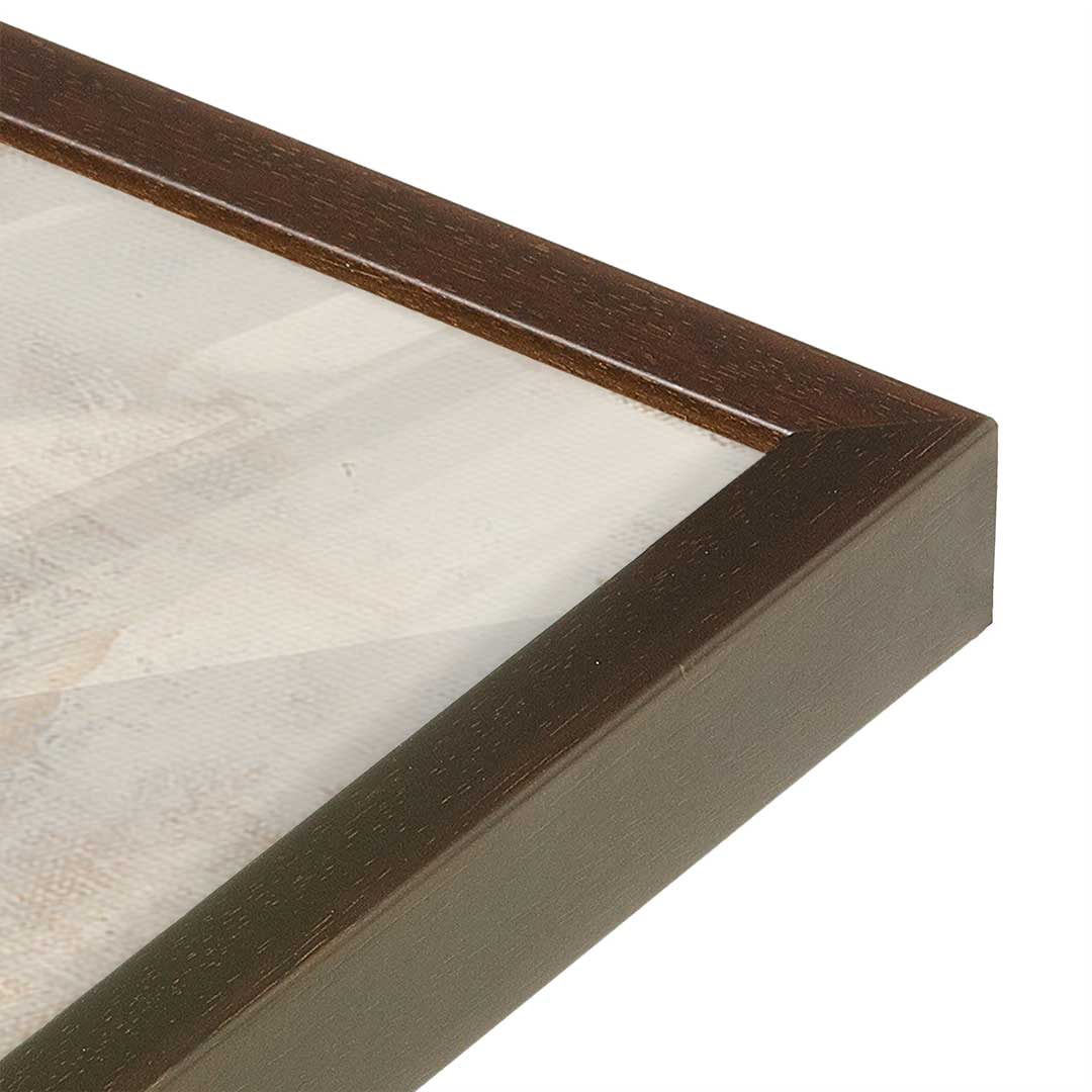 [Color:Brown], Picture of art in a Brown frame at an angle