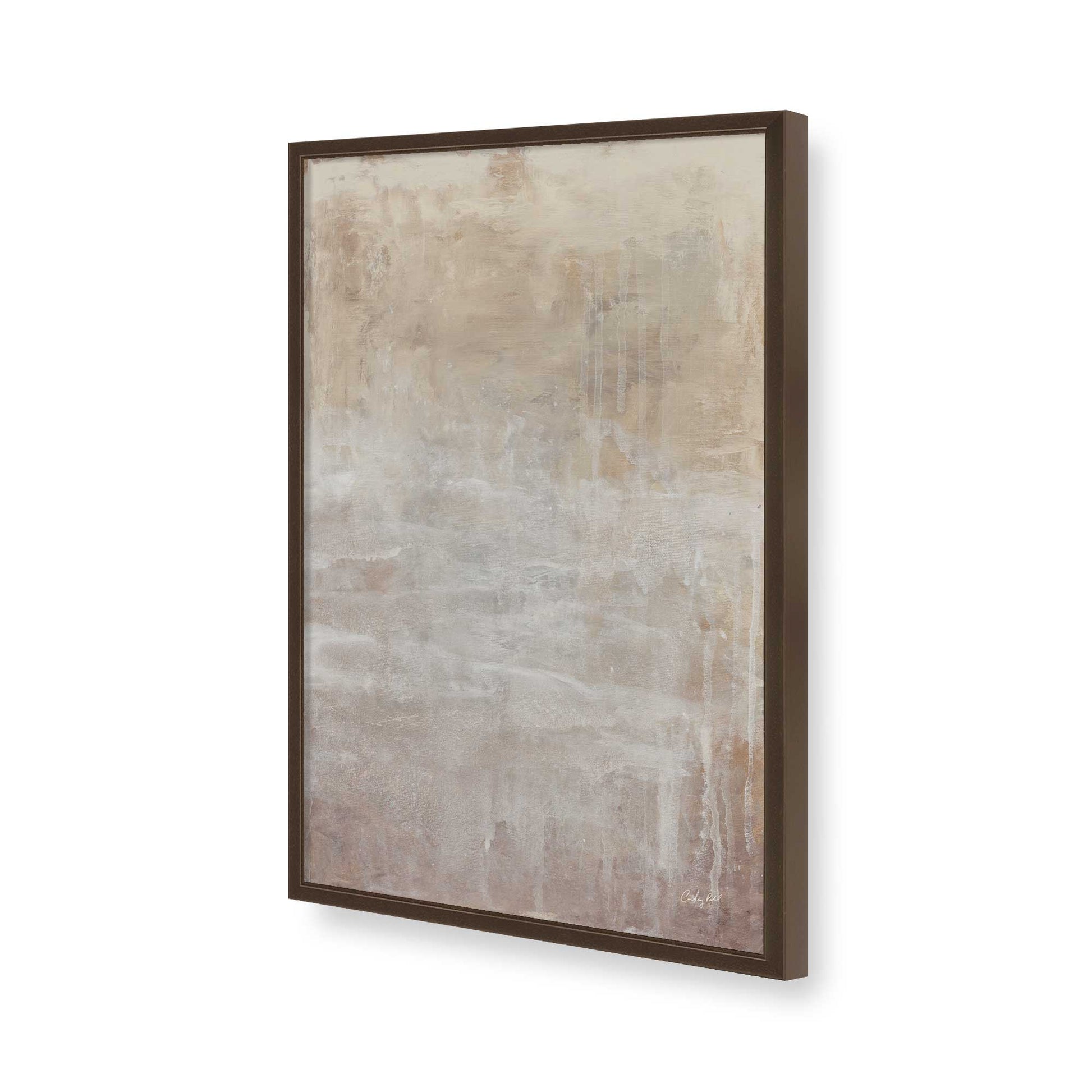 [Color:Brown], Picture of art in a Brown frame of the corner