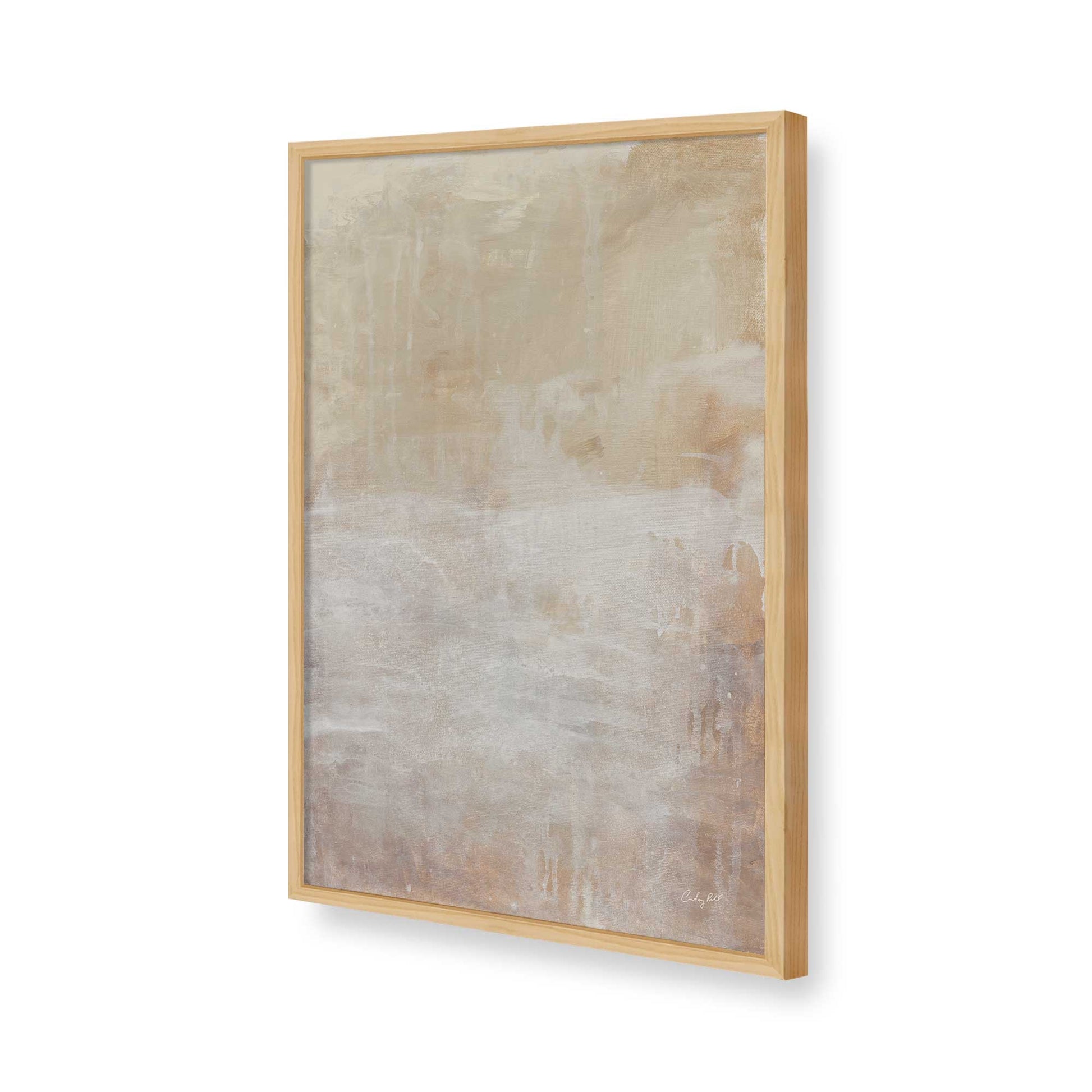 [Color:American Maple], Picture of art in a American Maple frame of the corner