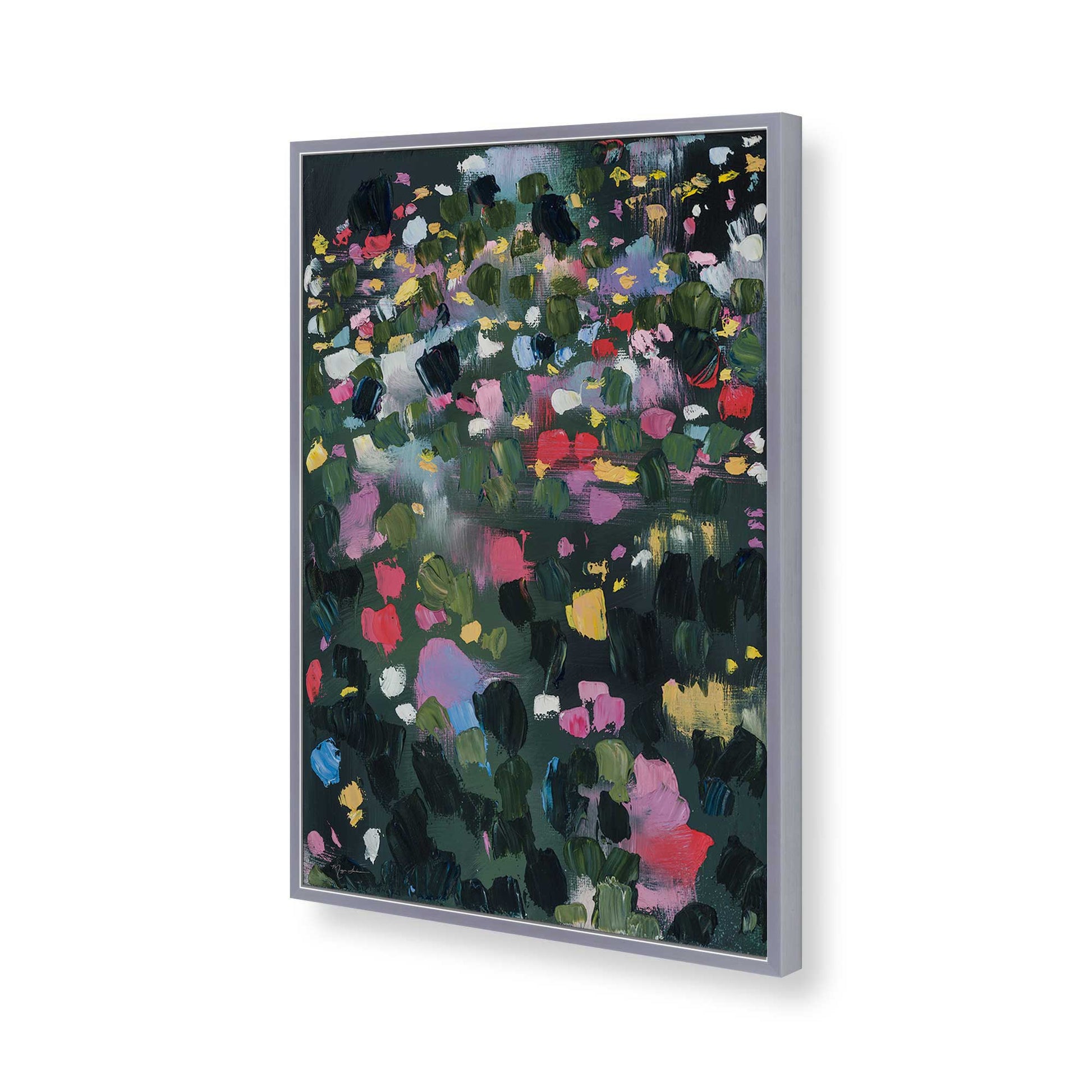 [Color:Polished Chrome], Picture of art in a Polished Chrome frame of the corner