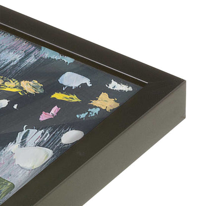 [Color:Satin Black], Picture of art in a Satin Black frame at an angle