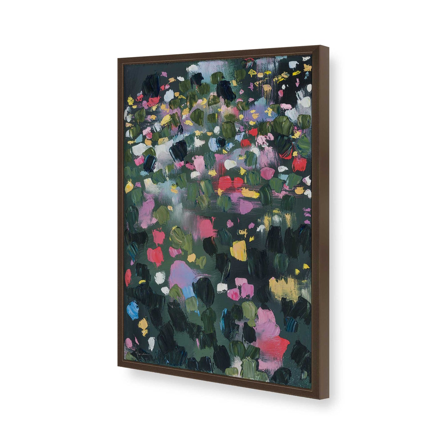 [Color:Brown], Picture of art in a Brown frame of the corner