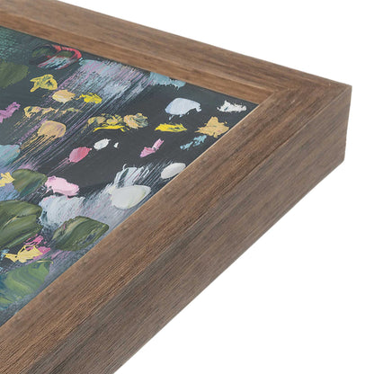 [Color:Walnut], Picture of art in a Walnut frame at an angle