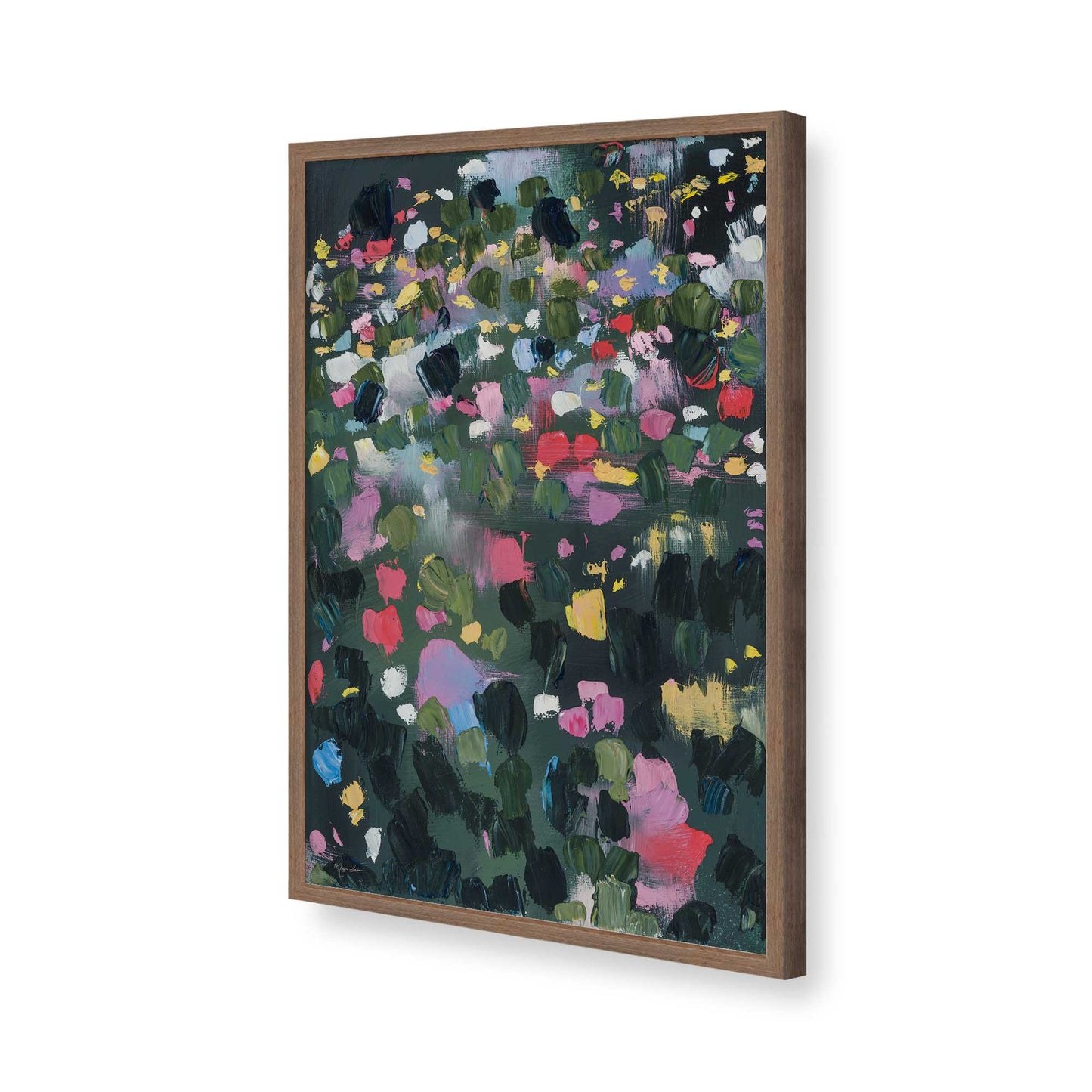 [Color:Walnut], Picture of art in a Walnut frame of the corner