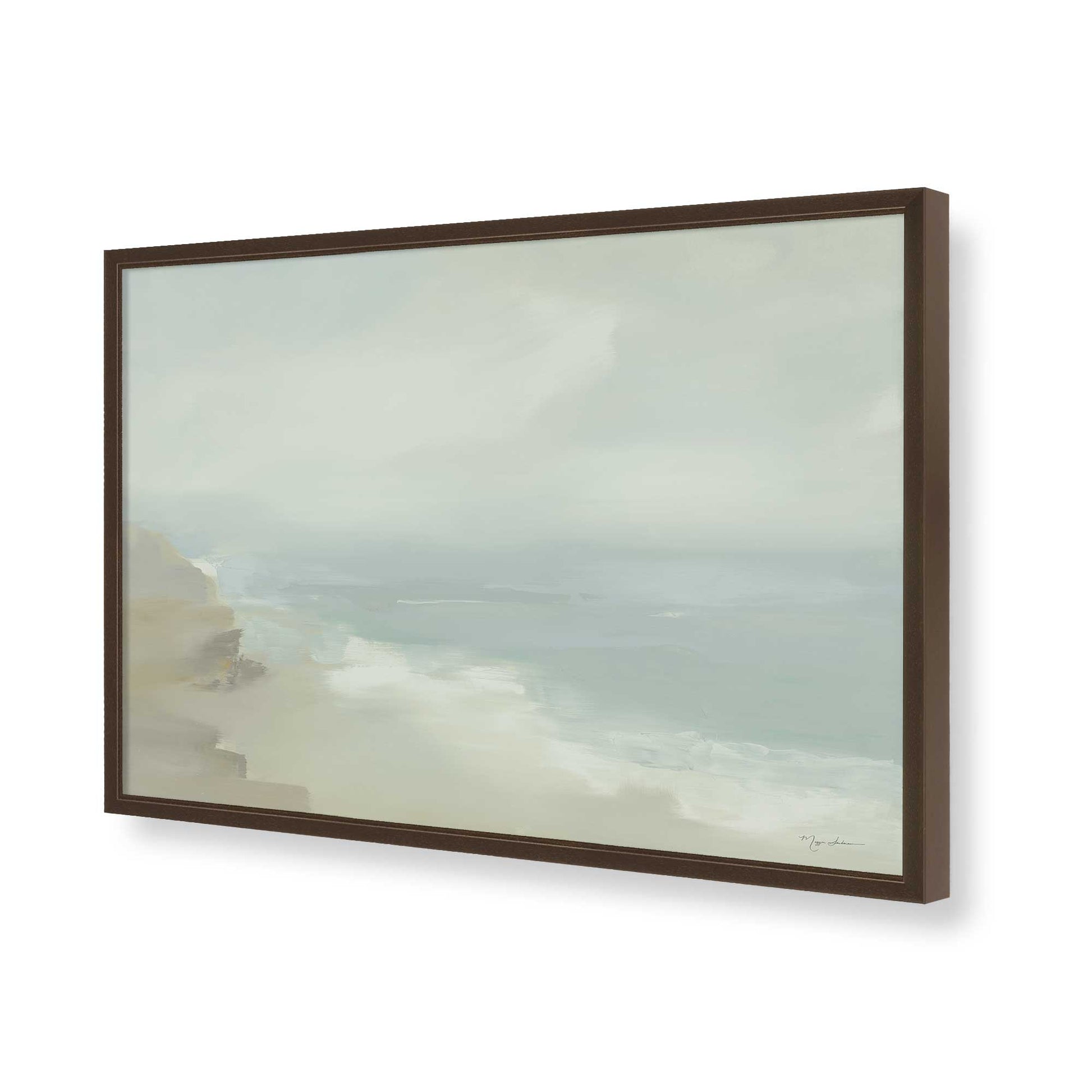 [Color:Brown], Picture of art in a Brown frame of the corner