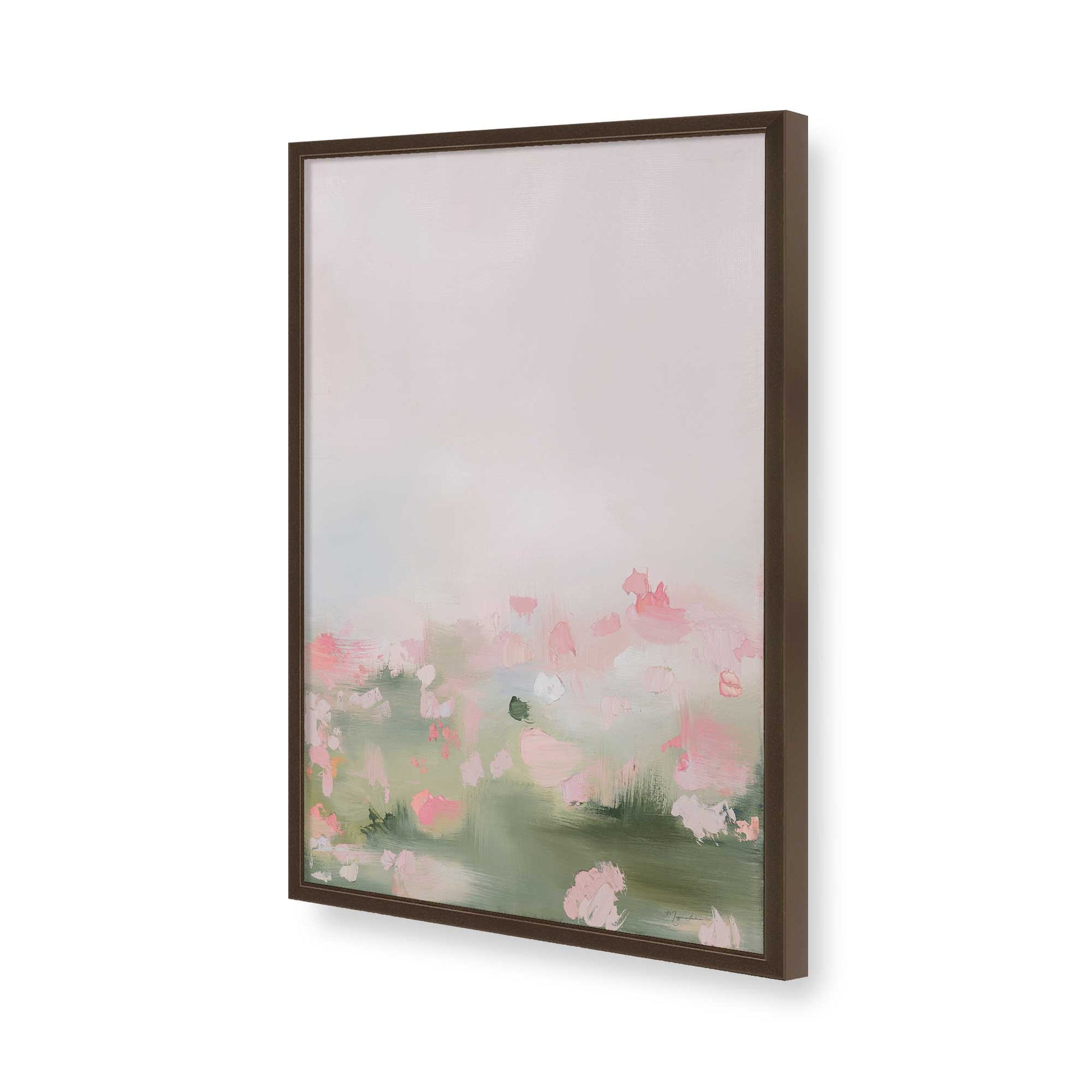 [Color:Brown], Picture of art in a Brown frame of the corner