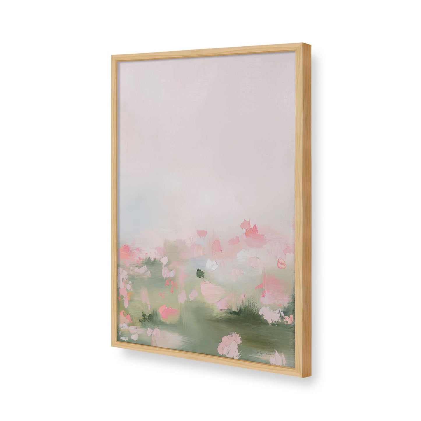 [Color:American Maple], Picture of art in a American Maple frame of the corner