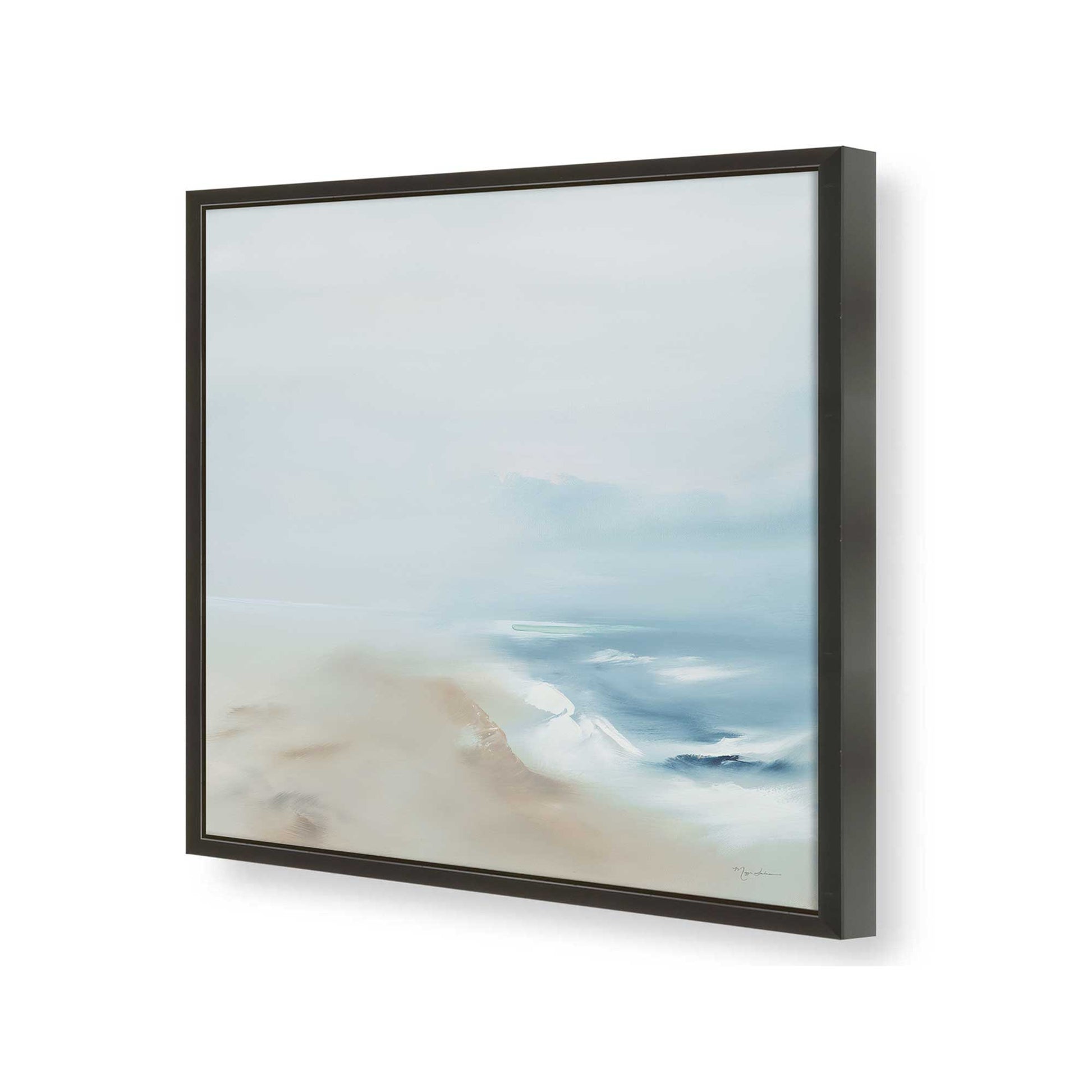 [Color:Satin Black], Picture of art in a Satin Black frame of the corner