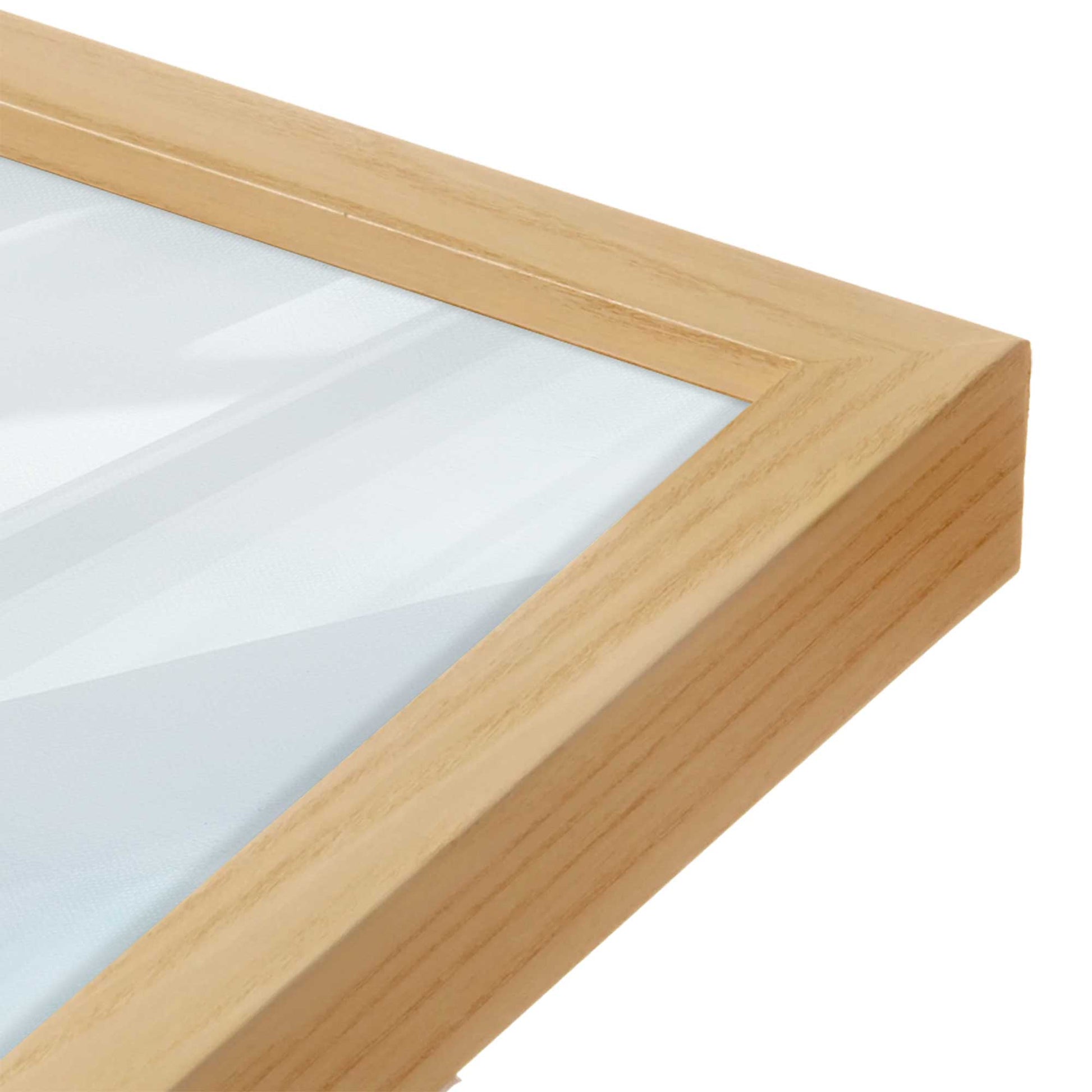 [Color:American Maple], Picture of art in a American Maple frame at an angle