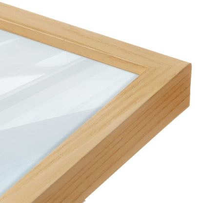 [Color:American Maple], Picture of art in a American Maple frame at an angle