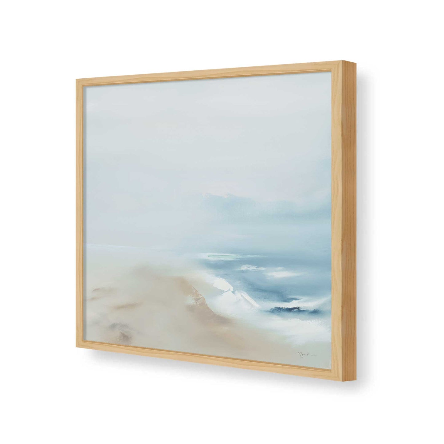 [Color:American Maple], Picture of art in a American Maple frame of the corner