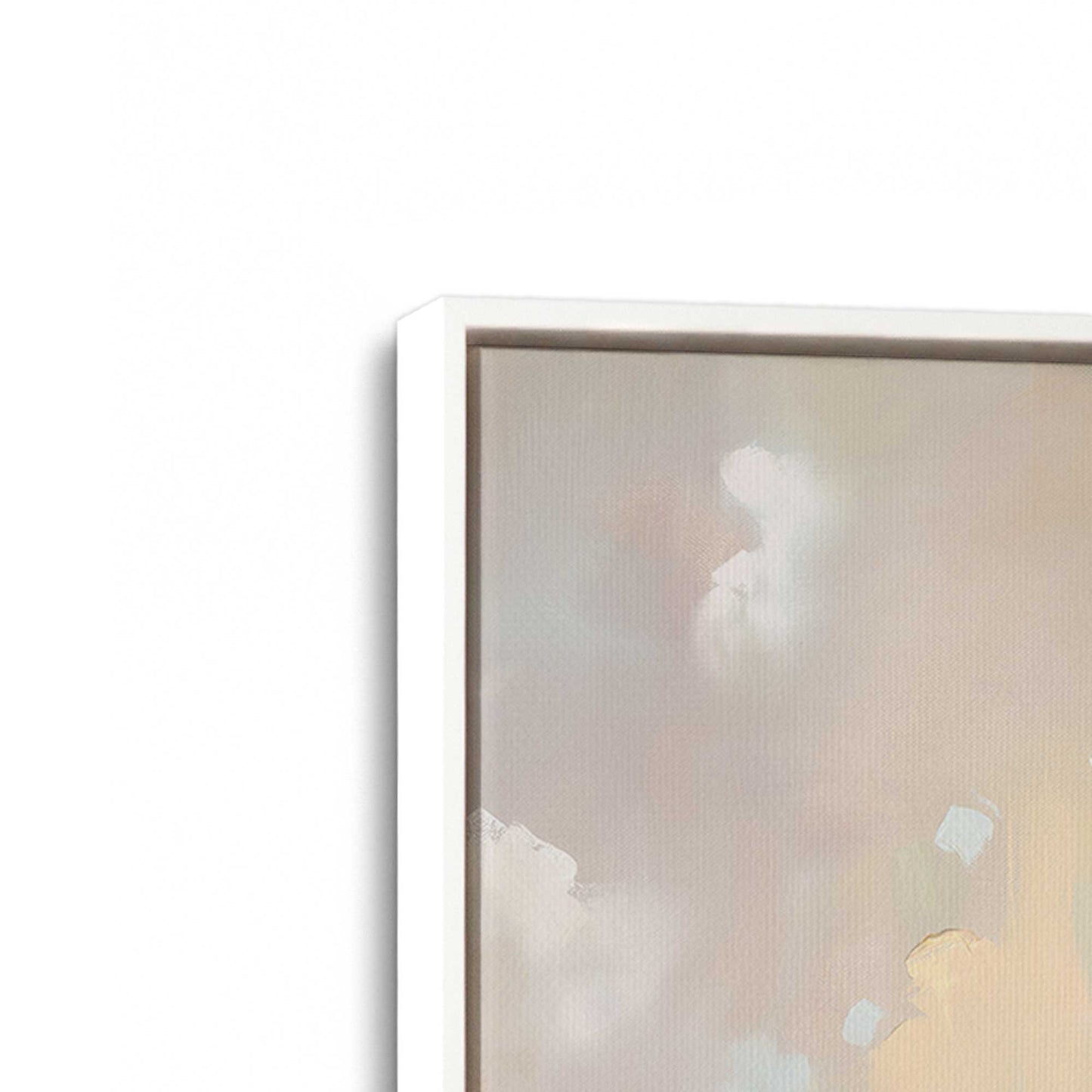 [Color:Opaque White], Picture of art in a White frame at an angle