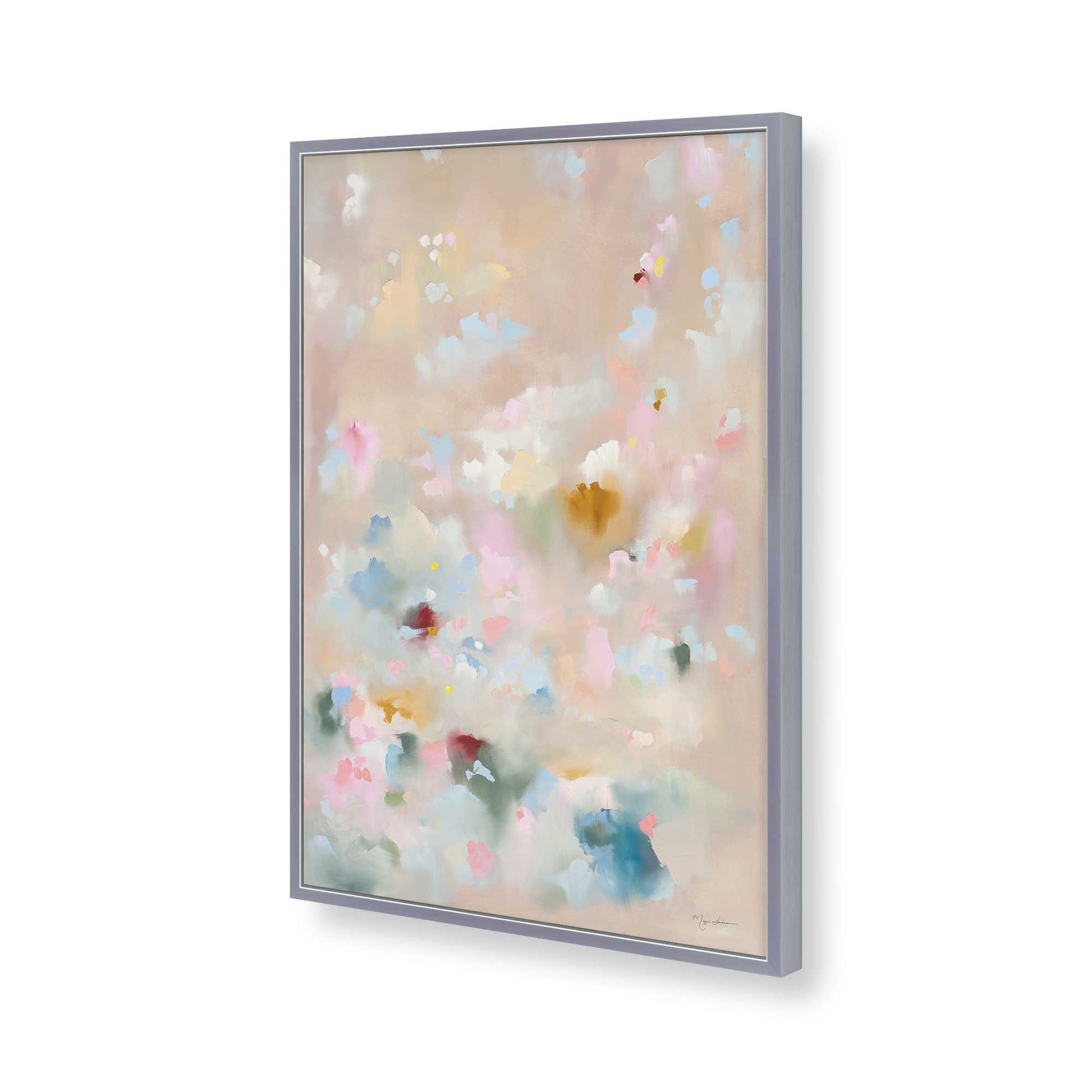 [Color:Polished Chrome], Picture of art in a Polished Chrome frame of the corner