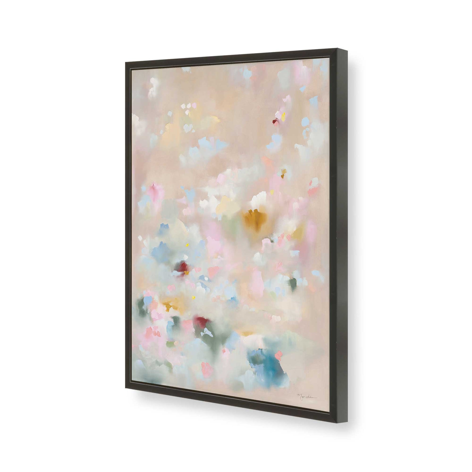 [Color:Satin Black], Picture of art in a Satin Black frame of the corner