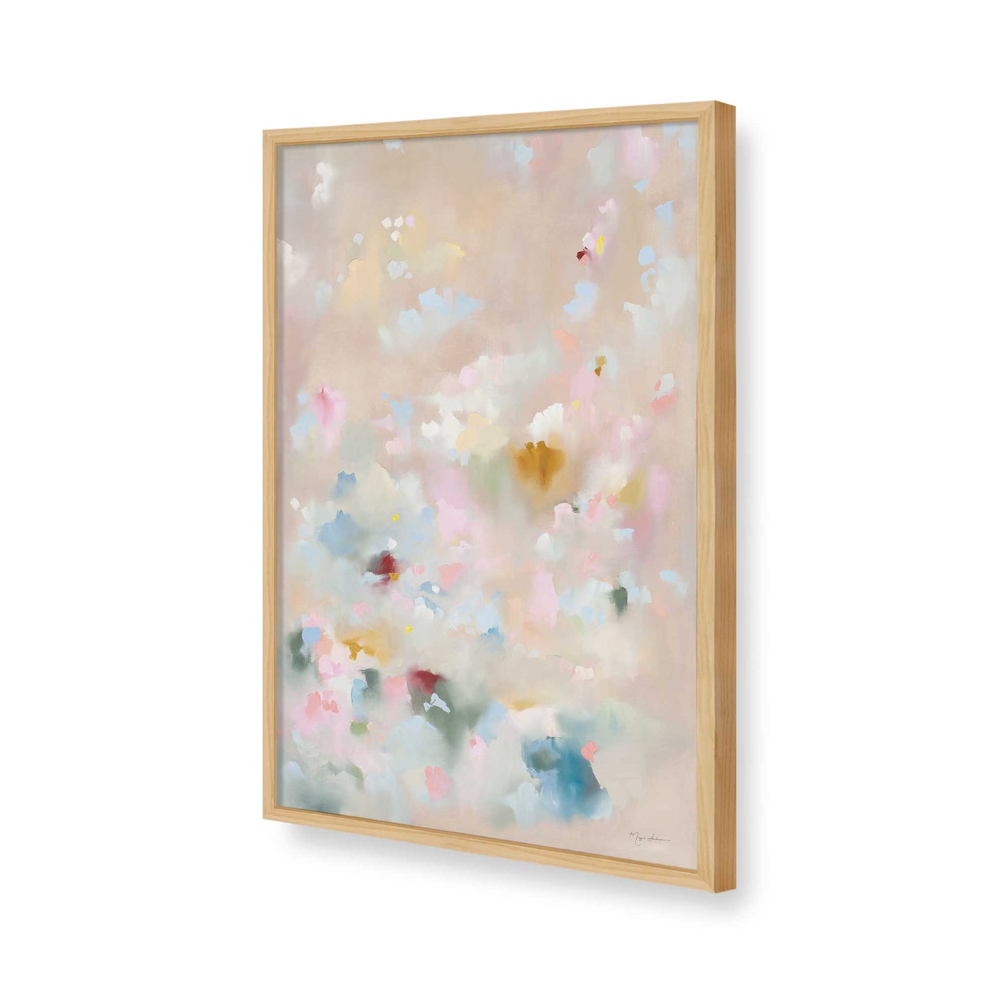 [Color:American Maple], Picture of art in a American Maple frame of the corner