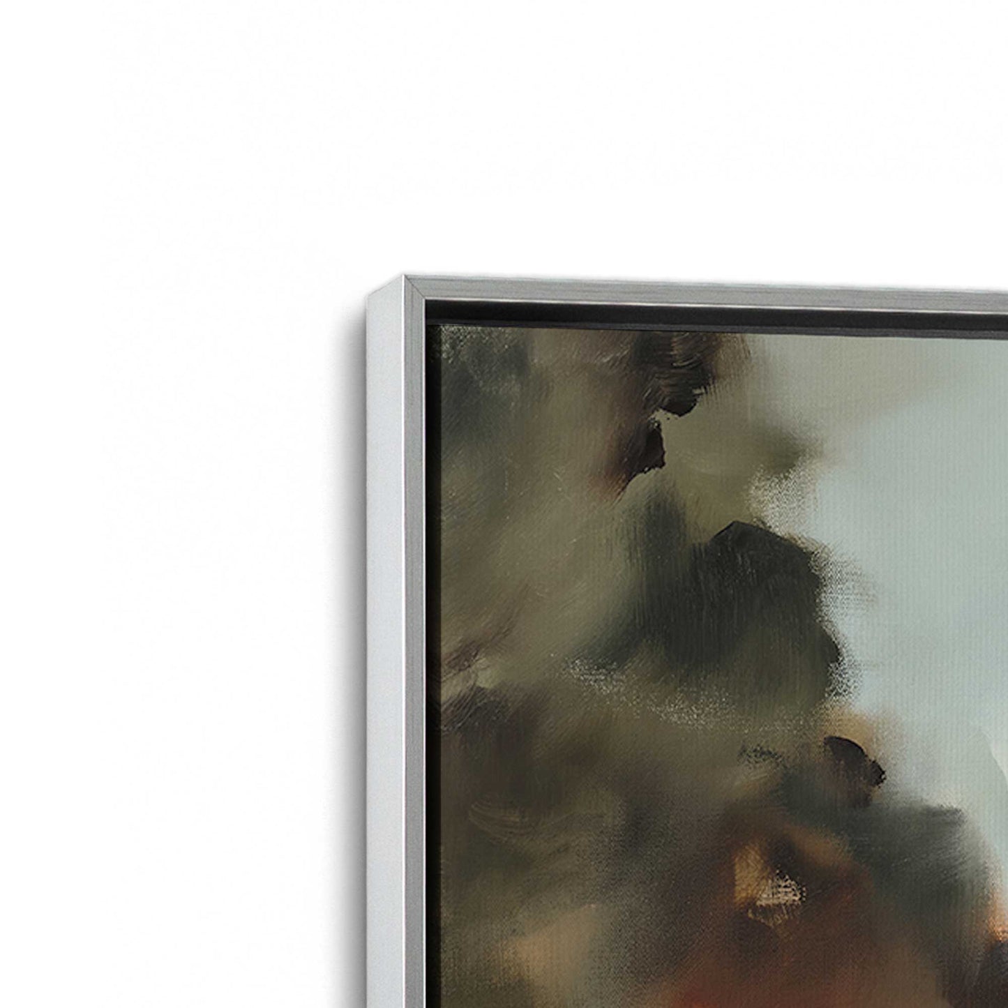 [Color:Polished Chrome], Picture of art in a Polished Chrome frame at an angle
