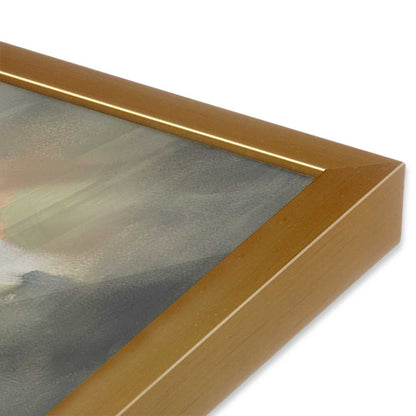 [Color:Polished Gold], Picture of art in a Polished Gold frame at an angle