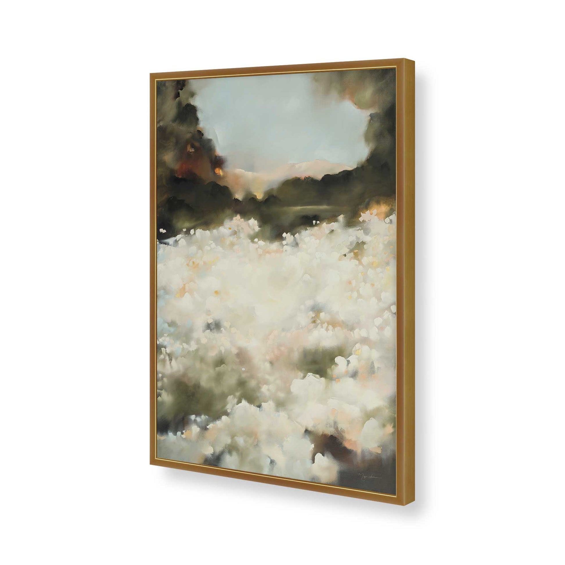 [Color:Polished Gold], Picture of art in a Polished Gold frame of the corner