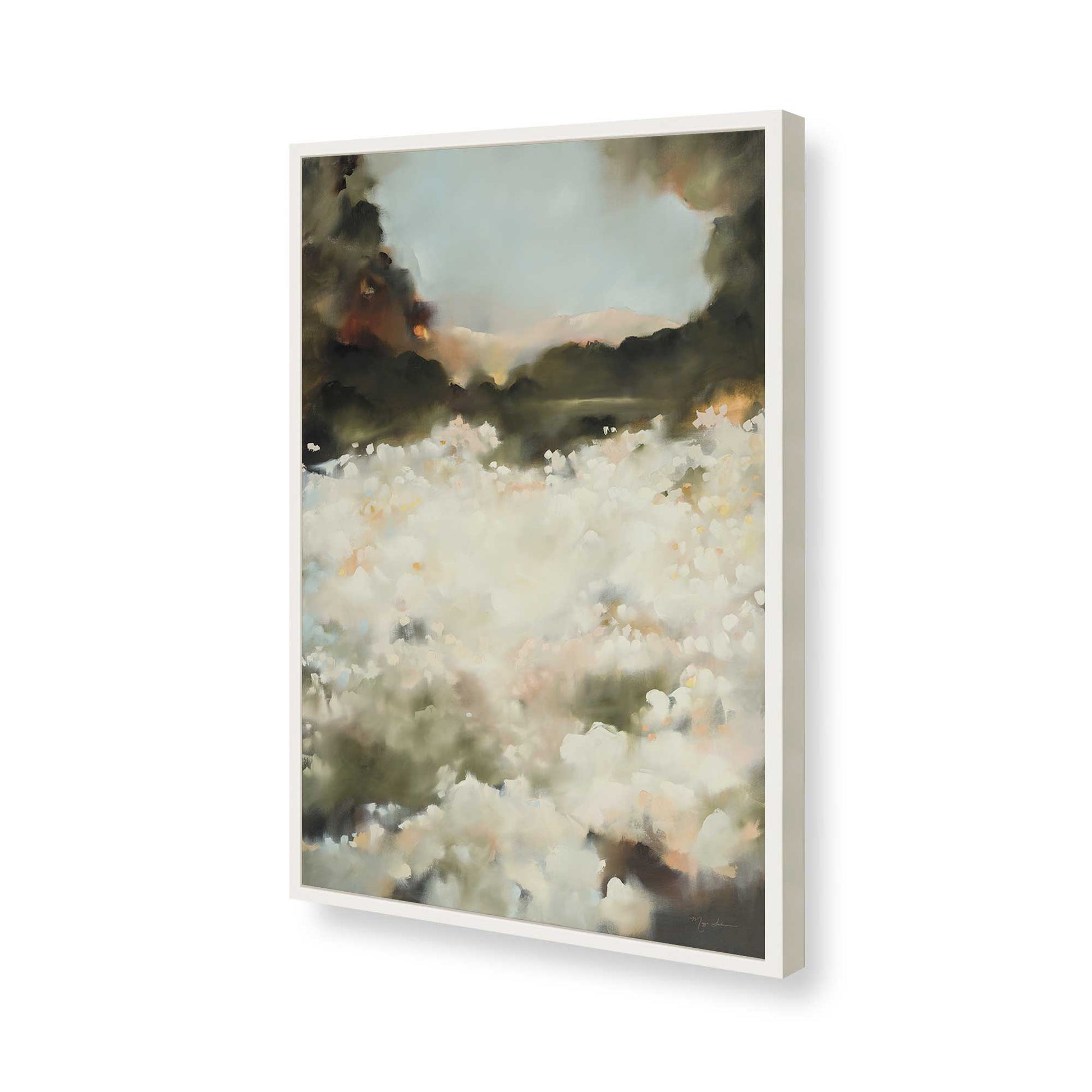 [Color:Opaque White], Picture of art in a Opaque White frame of the corner