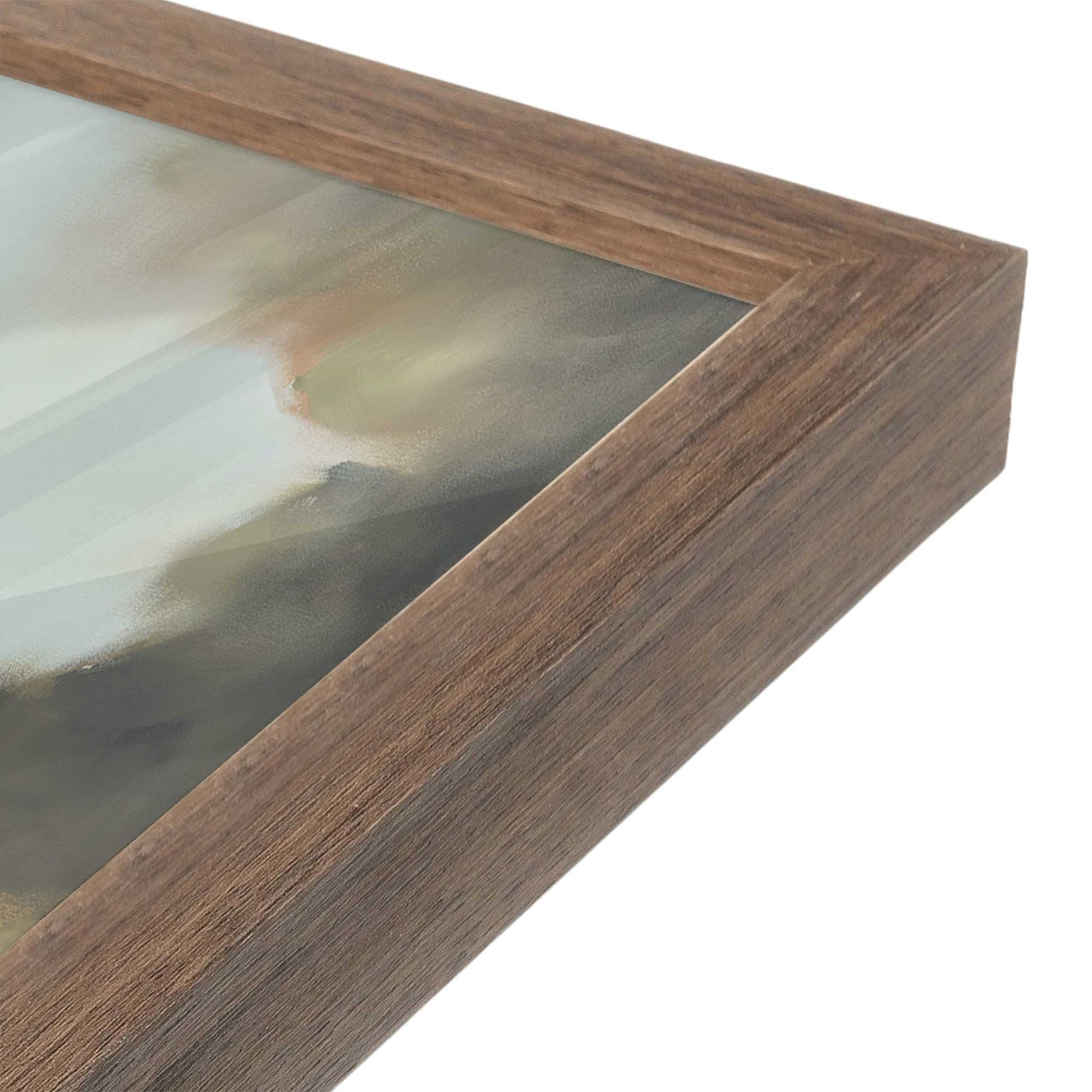 [Color:Walnut], Picture of art in a Walnut frame at an angle
