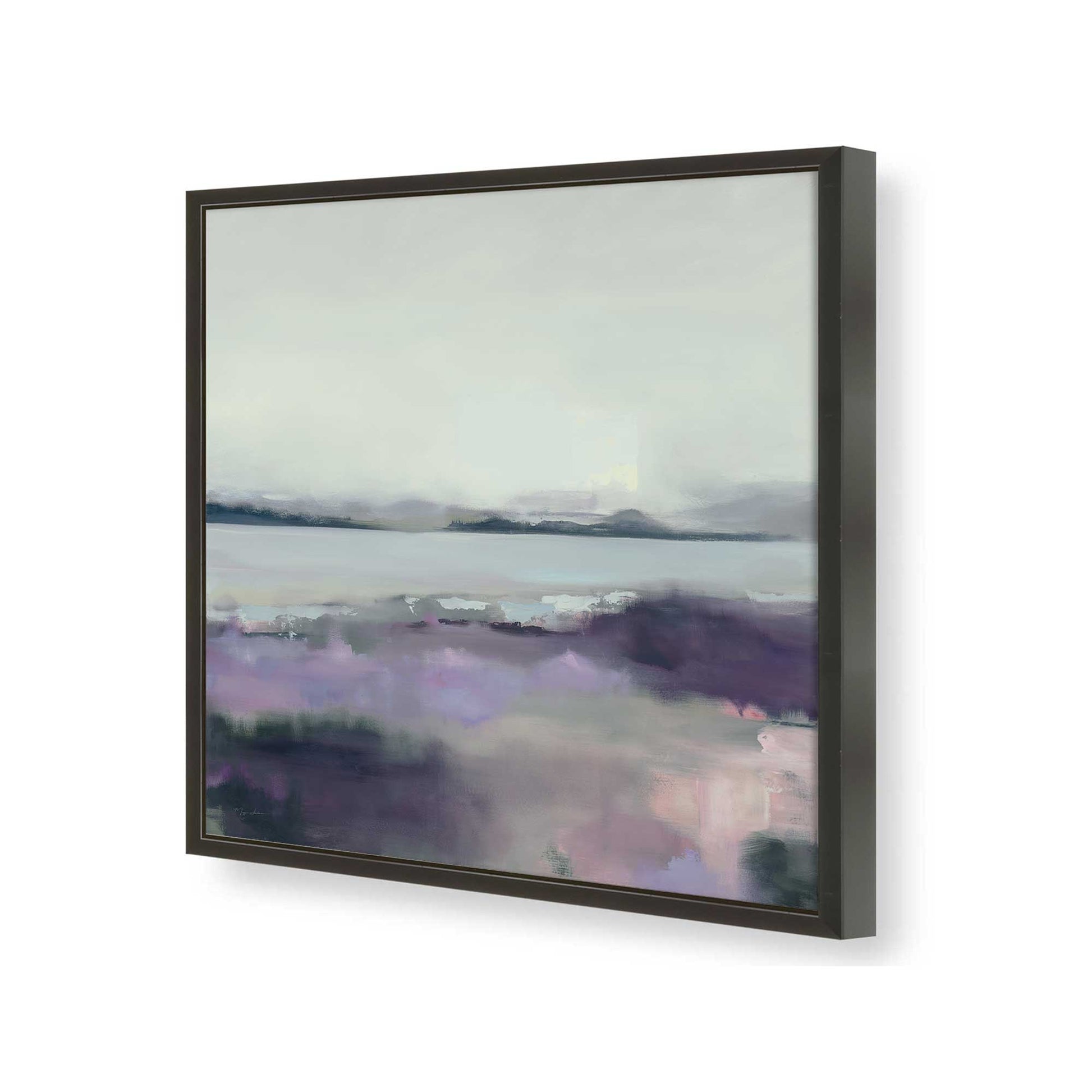 [Color:Satin Black], Picture of art in a Satin Black frame of the corner