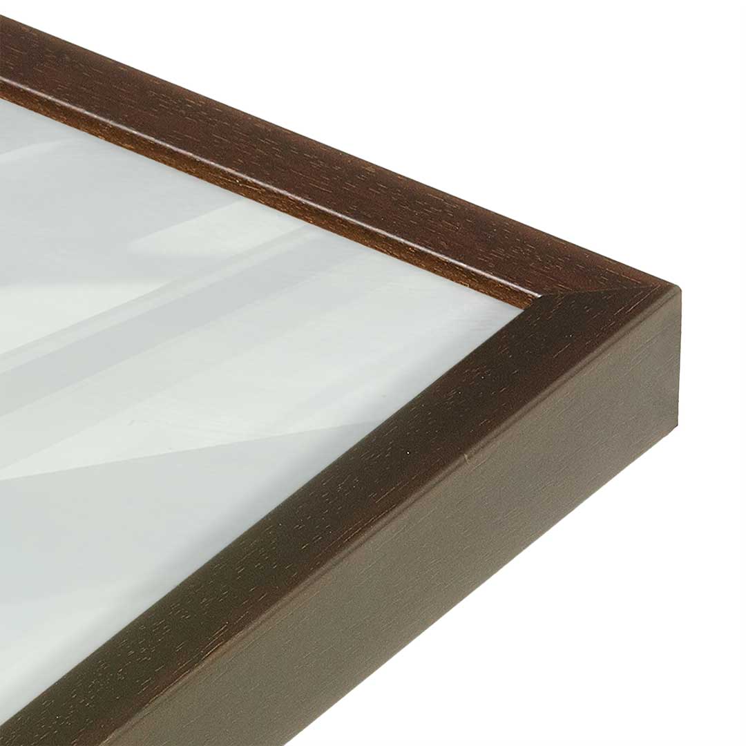 [Color:Espresso], Picture of art in a Espresso frame at an angle