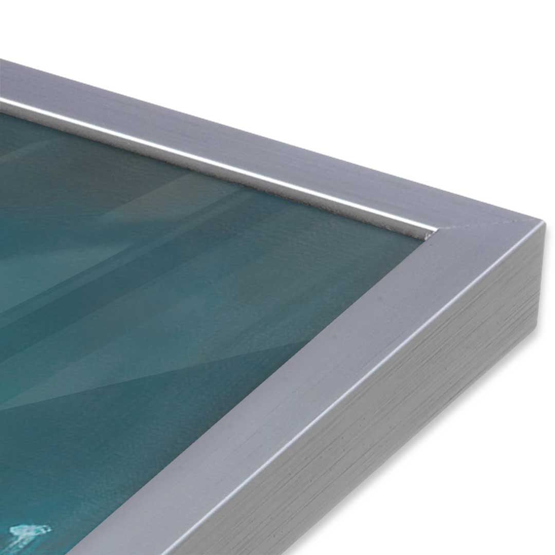 [Color:Polished Chrome], Picture of art in a Polished Chrome frame at an angle