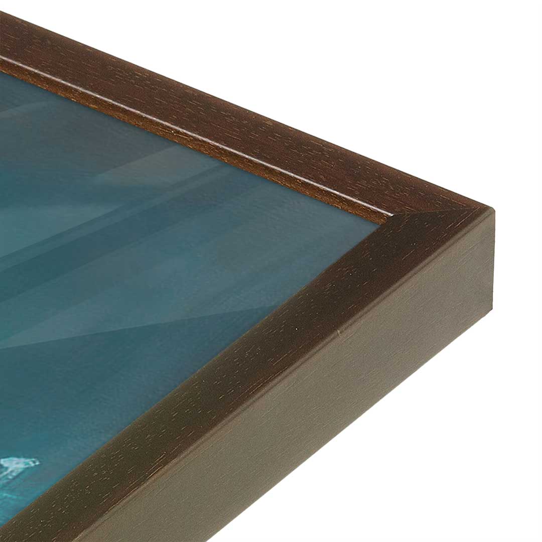 [Color:Espresso], Picture of art in a Espresso frame at an angle