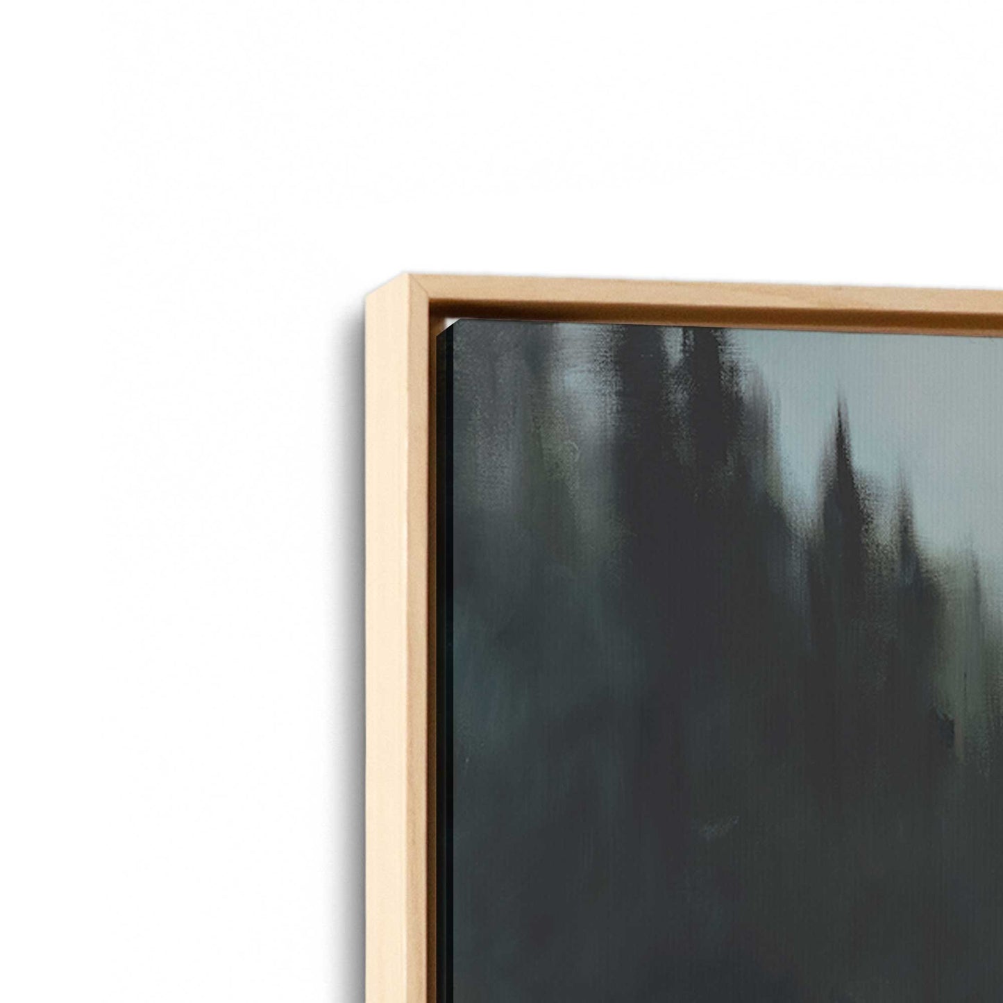 [Color:American Maple], Picture of art in a American Maple frame at an angle
